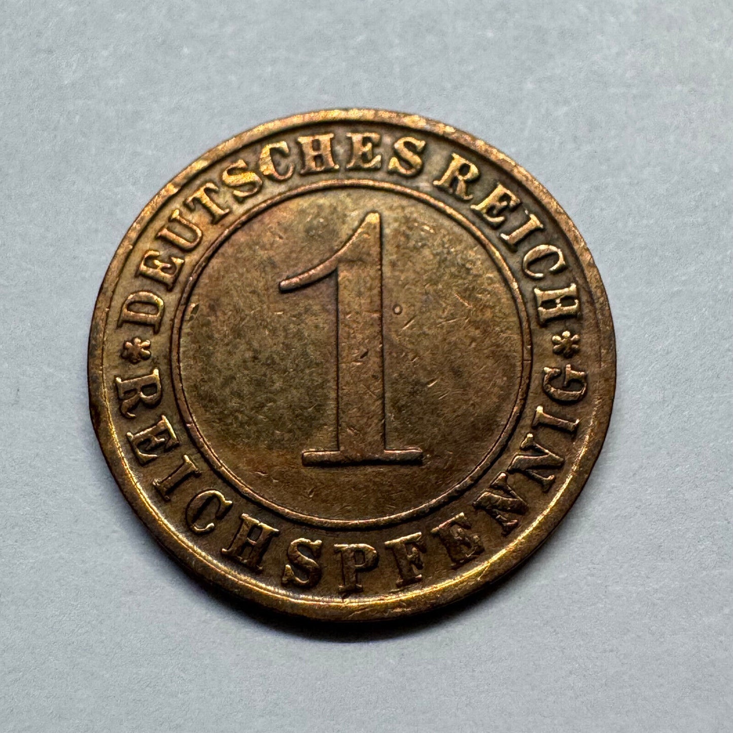 1927 Germany 1 Reichspfennig - Beautiful Coin - #B-021