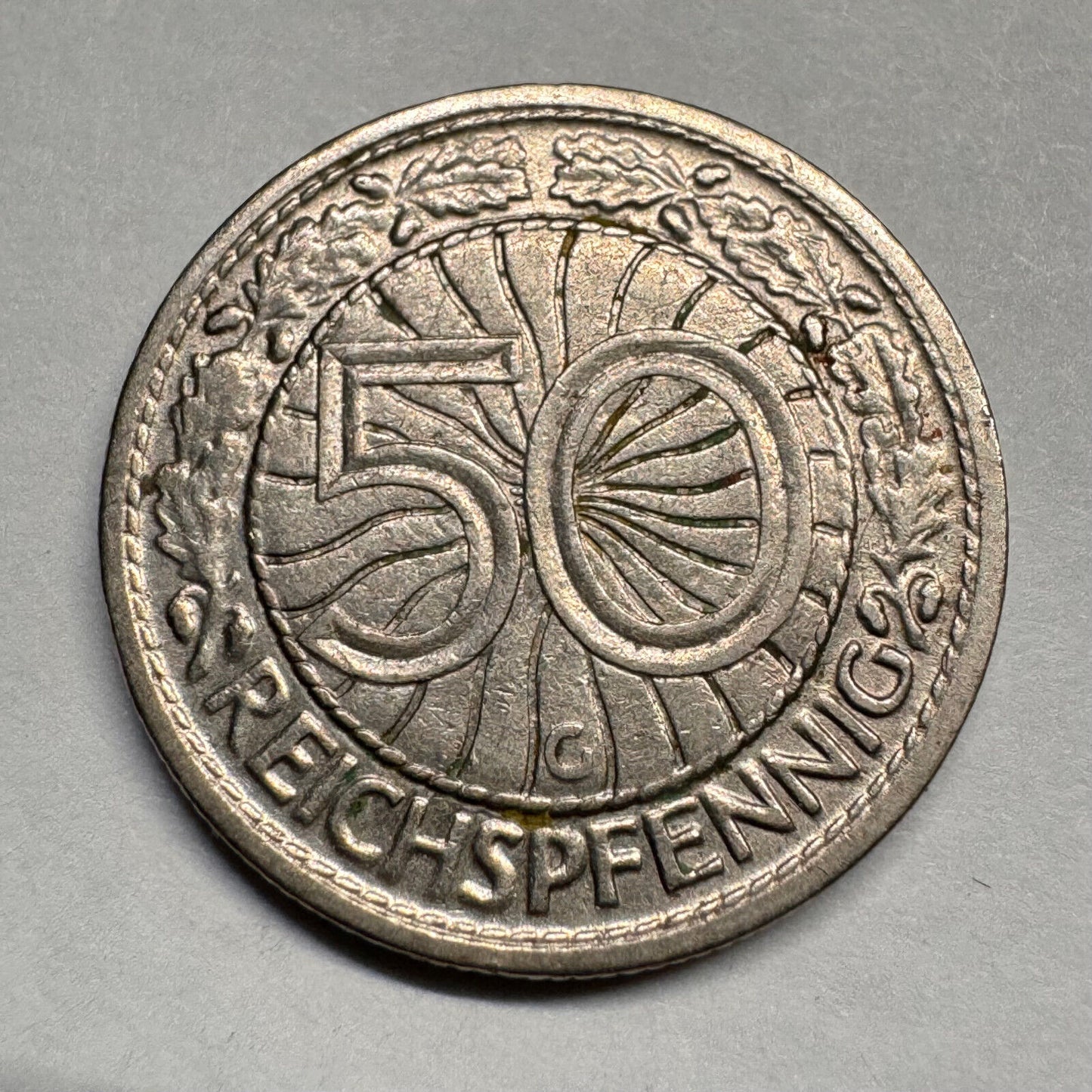 1928 Germany 50 Reichspfennig - G - Beautiful Coin - #A-023