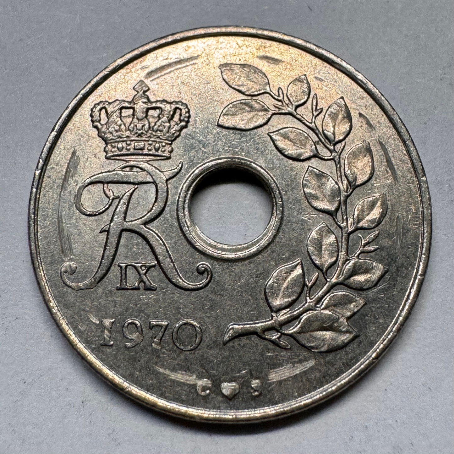 1970 Denmark 25 Ore - Beautiful Coin - #A-047
