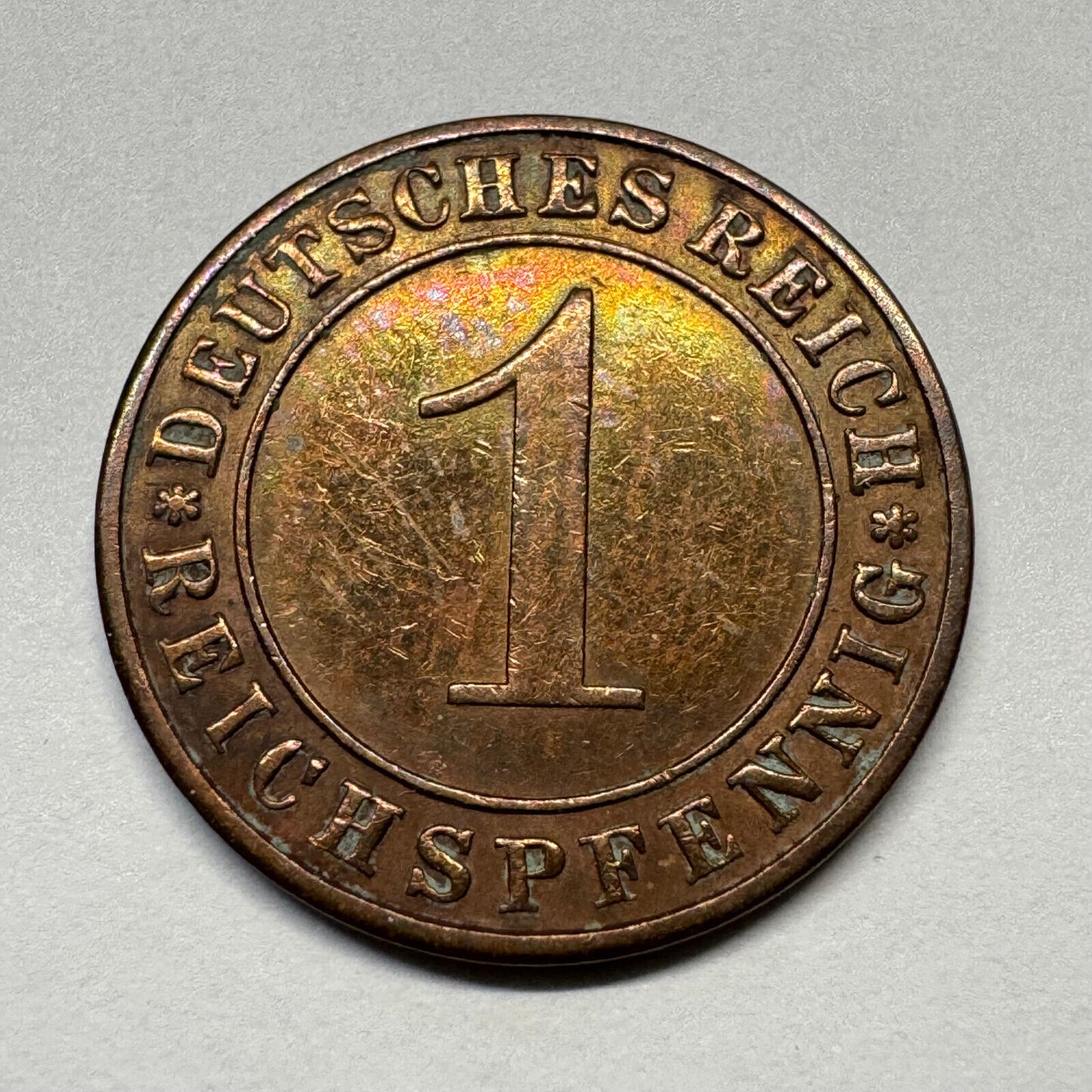 1927 Germany 1 Reichspfennig - Beautiful Coin - #B-055