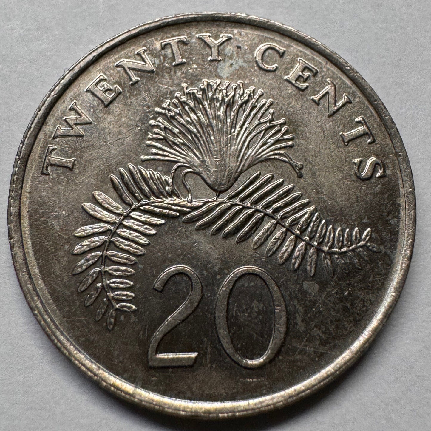 1986 Singapore 20 Cents - Beautiful Coin - #A-055