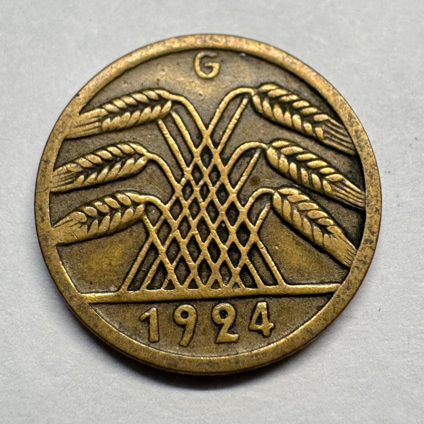 1924 Germany 5 Rentenpfennig - Beautiful Coin - #A-095