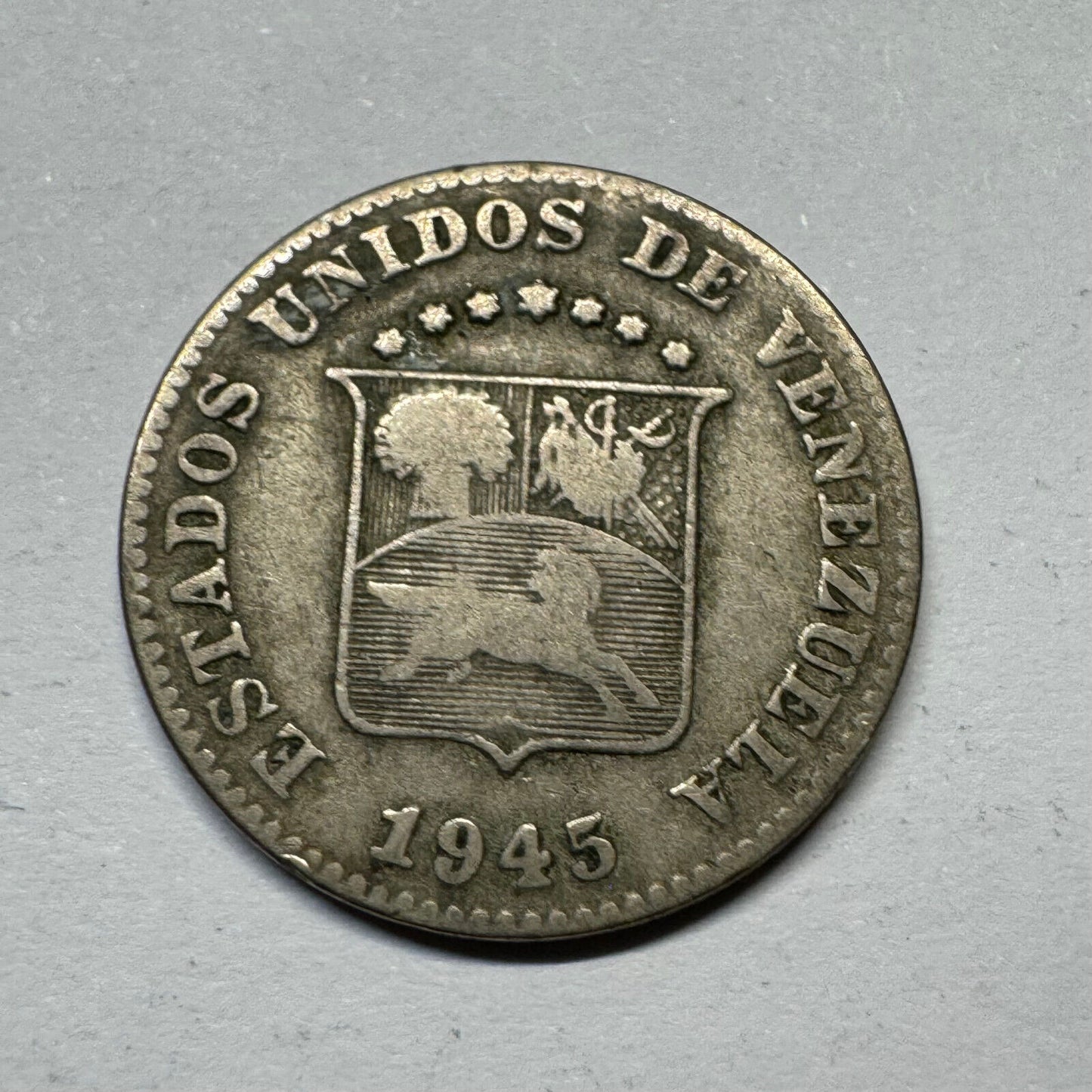 1945 Venezuela 5 Centimos - Beautiful Coin - #A-011