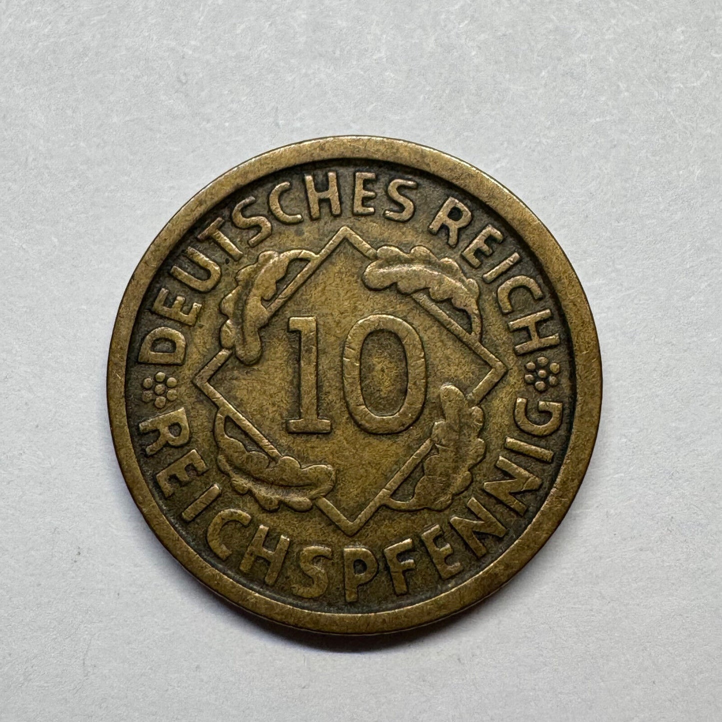 1924 Germany 10 Reichspfennig - Beautiful Coin - #B-021