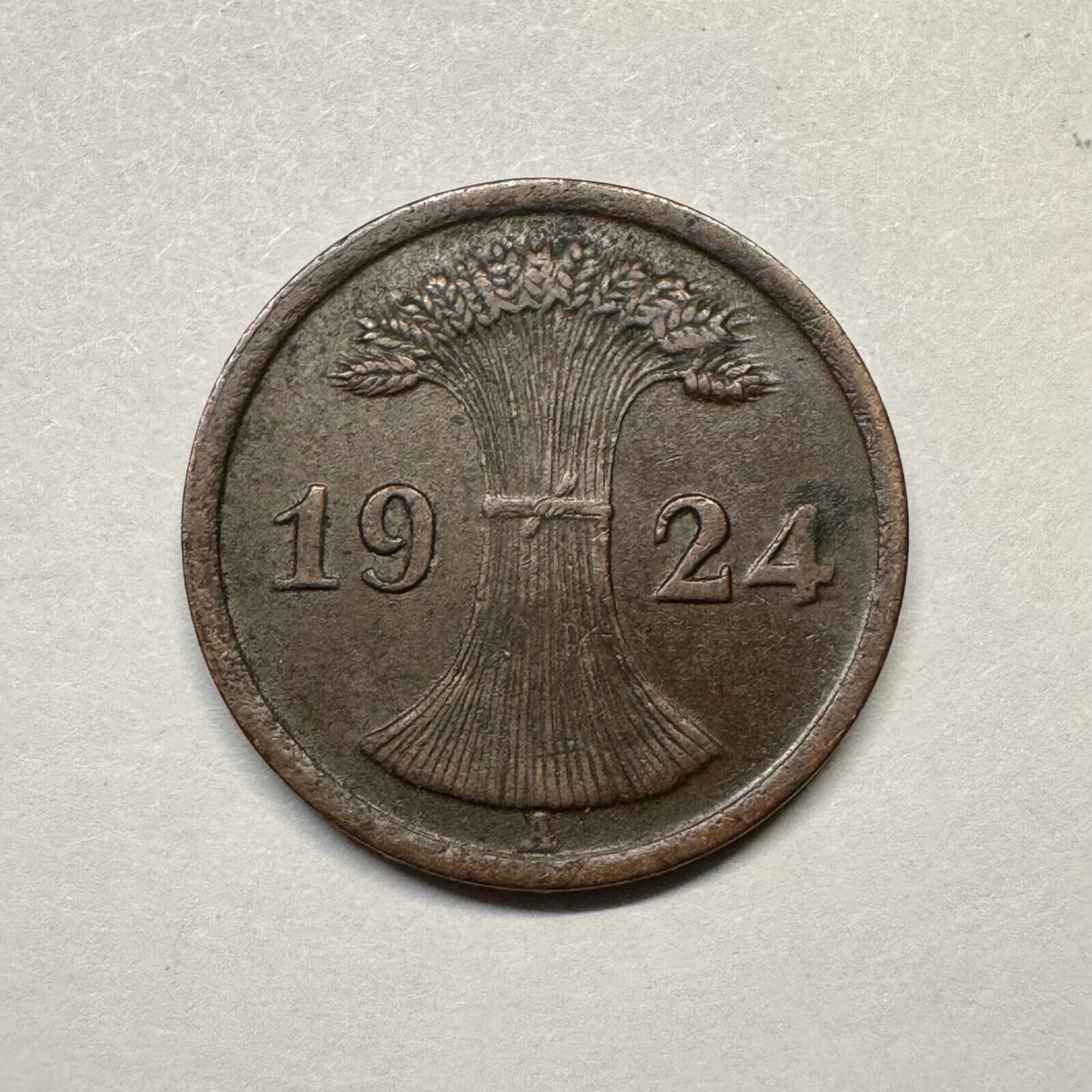 1924 Germany 2 Reichspfennig - Beautiful Coin - #A-100