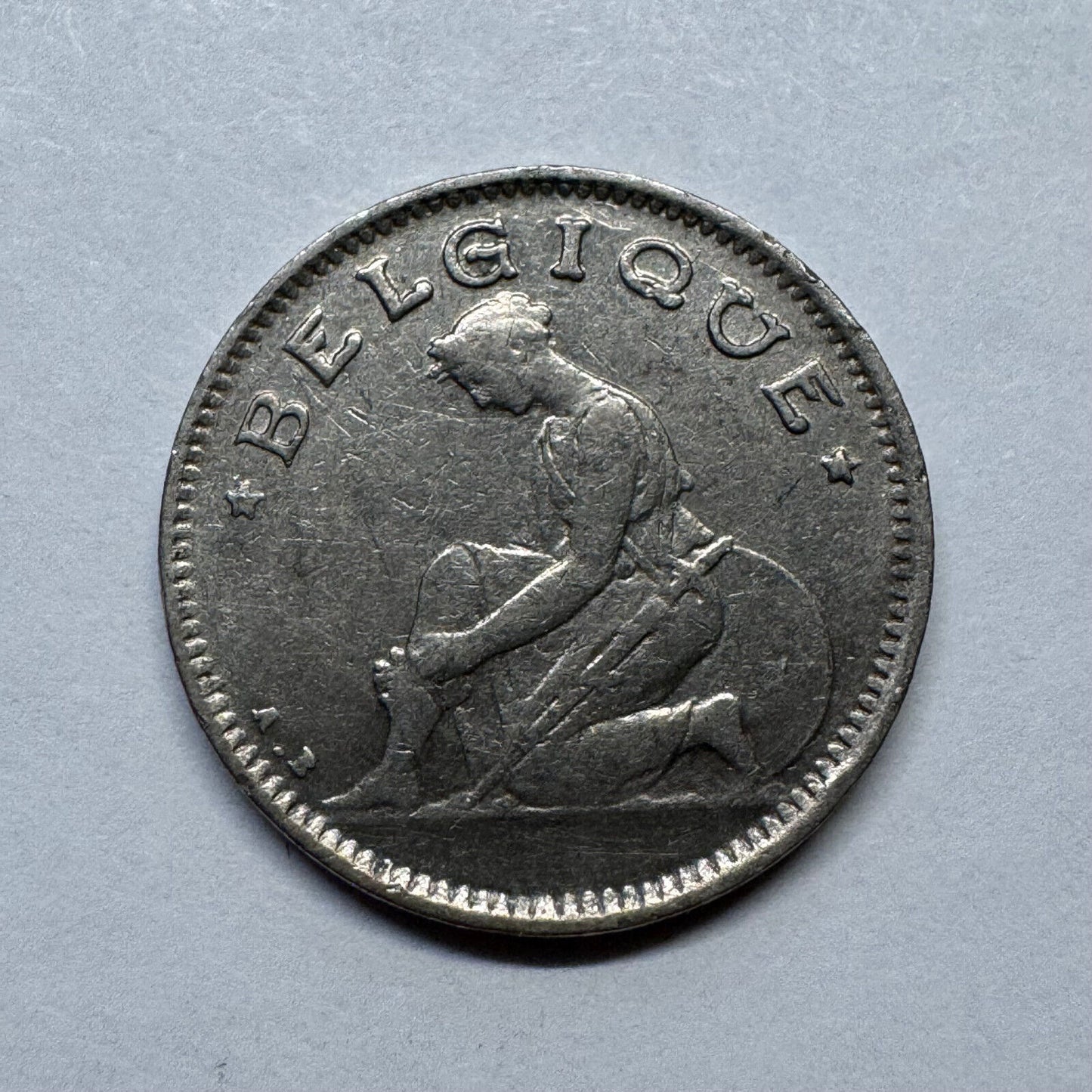 1927 Belgium 50 Centimes - Beautiful Coin - #B-017