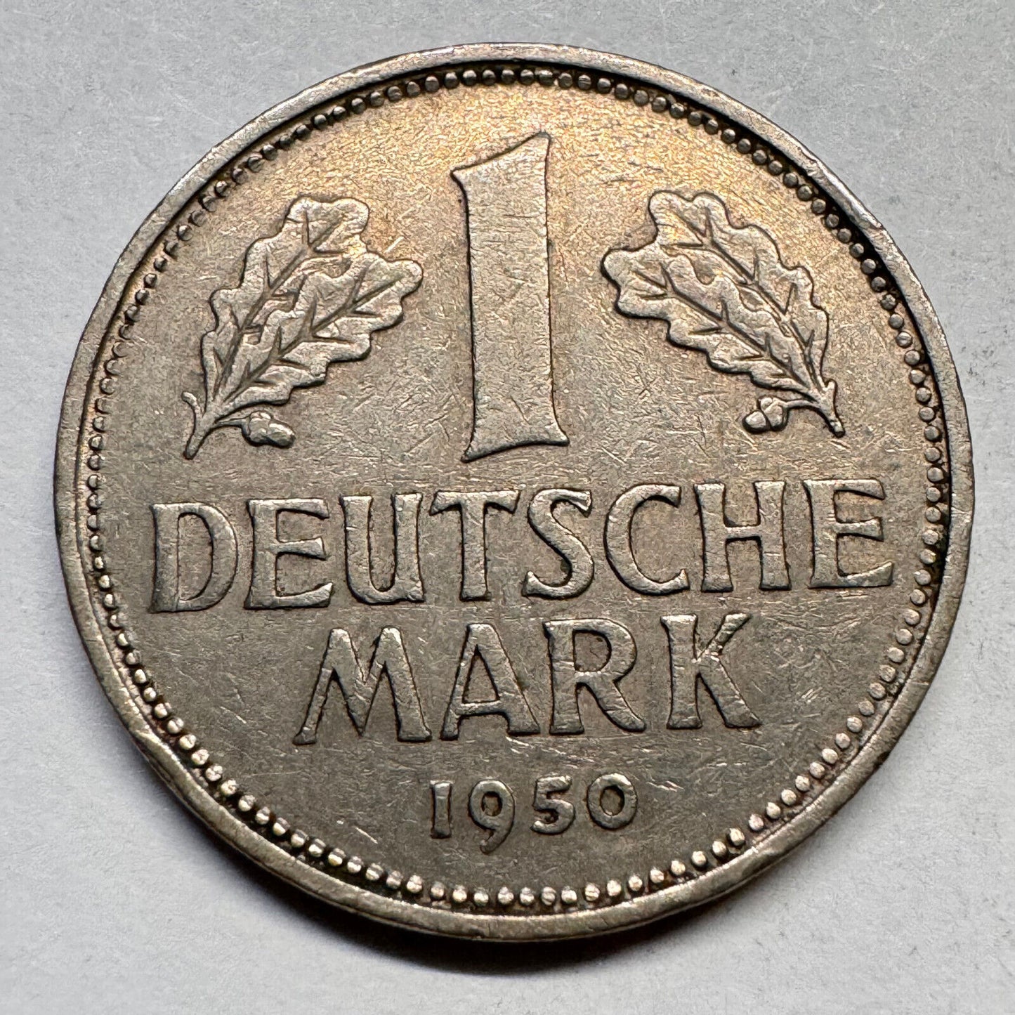 1950 Germany 1 Mark - D - Beautiful Coin - #A-028