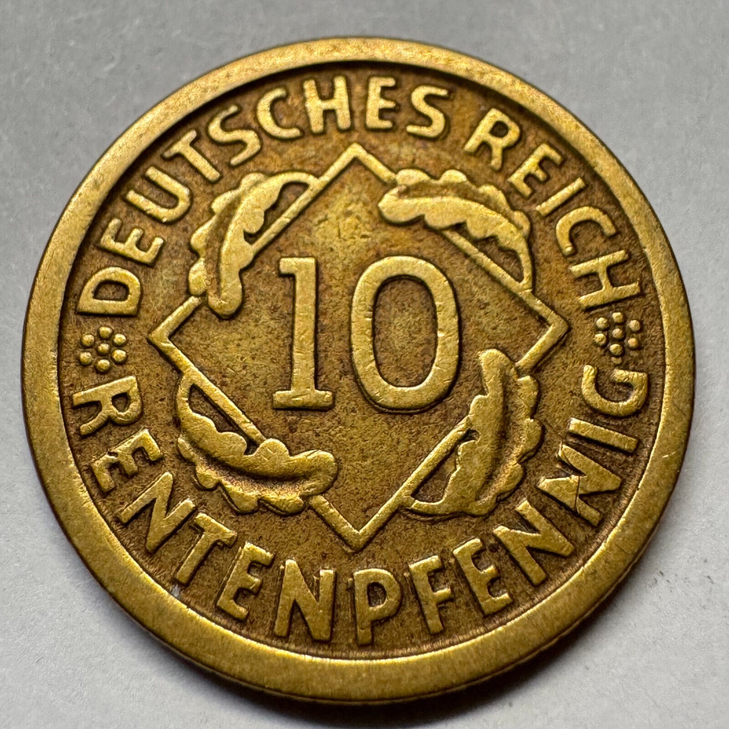 1924 Germany 10 Rentenpfennig - Beautiful Coin - #A-089
