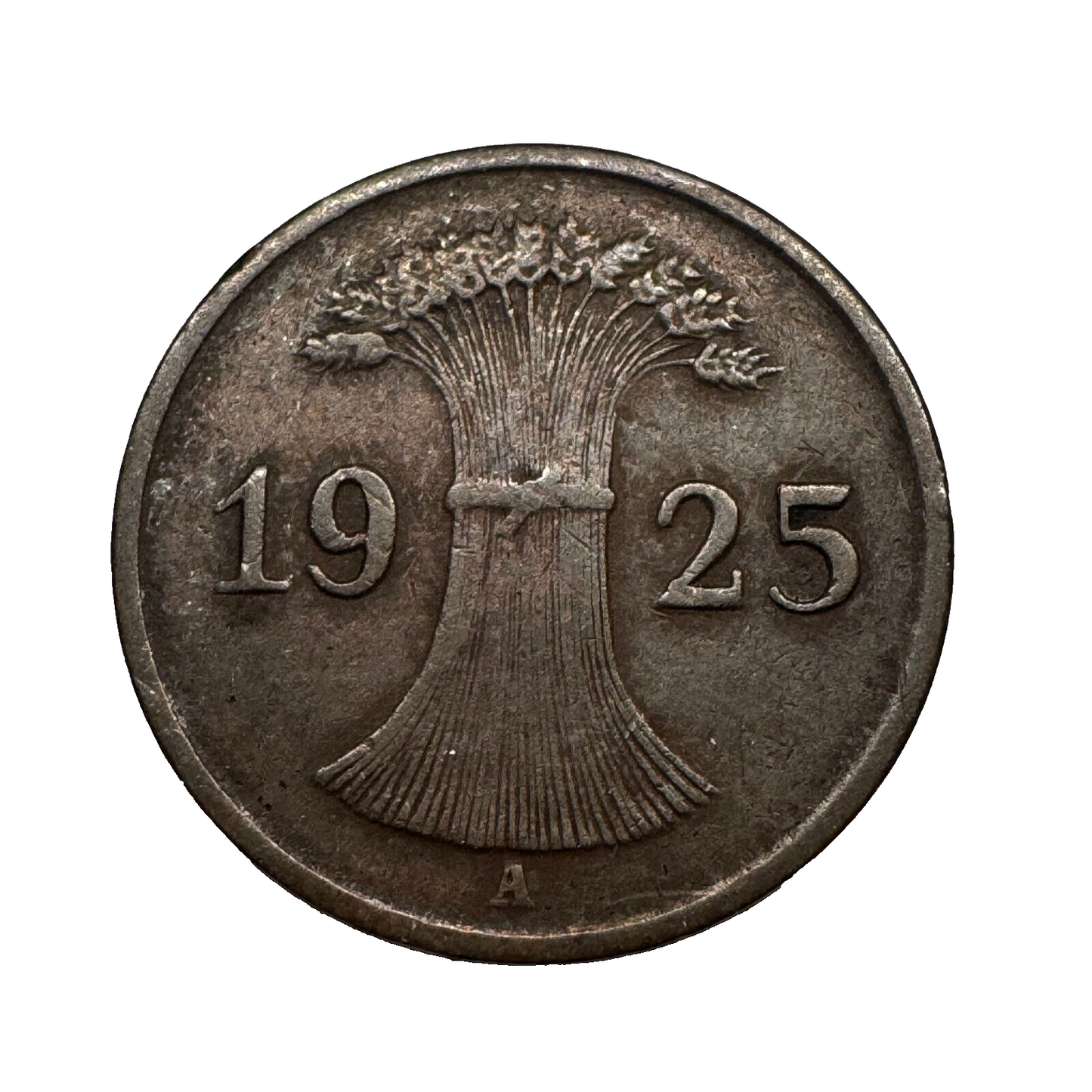 1925 Germany 1 Reichspfennig - Beautiful Coin - Lot #B-046