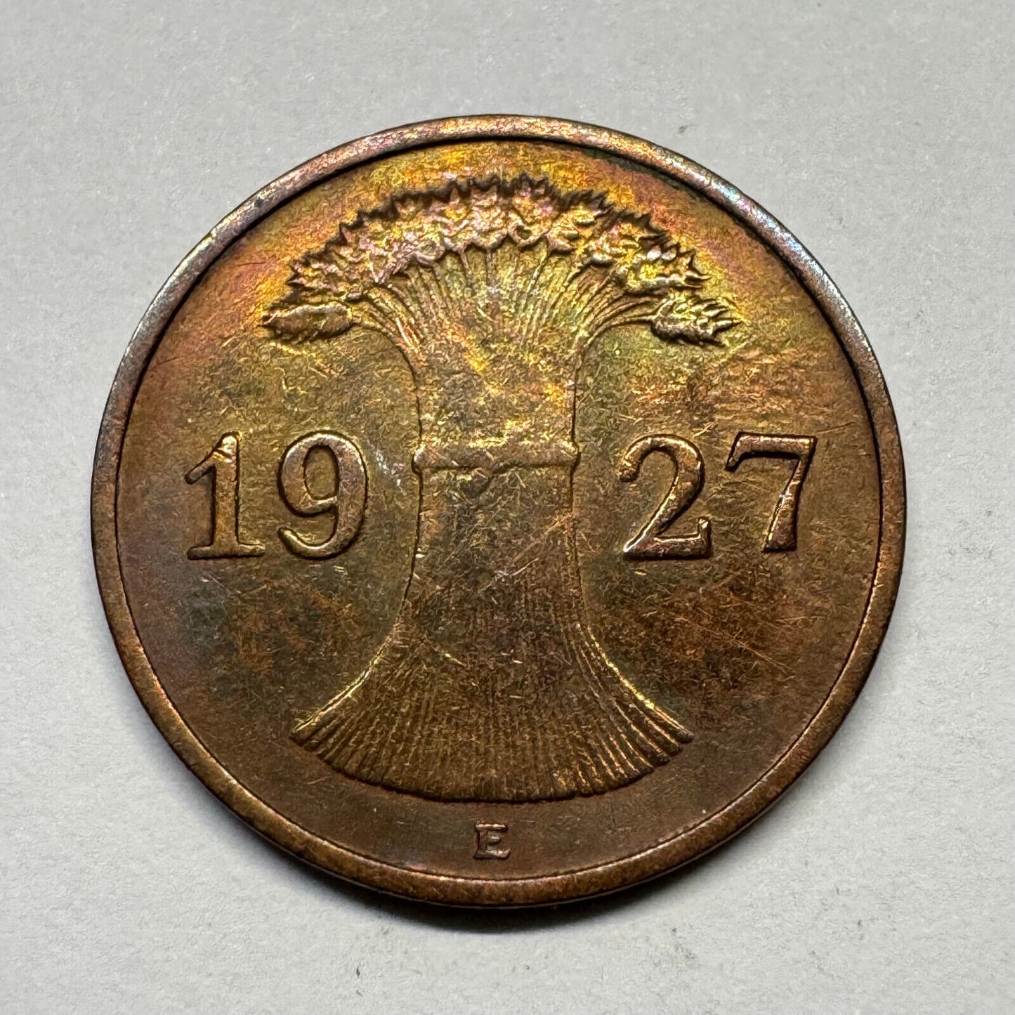 1927 Germany 1 Reichspfennig - Beautiful Coin - #B-055