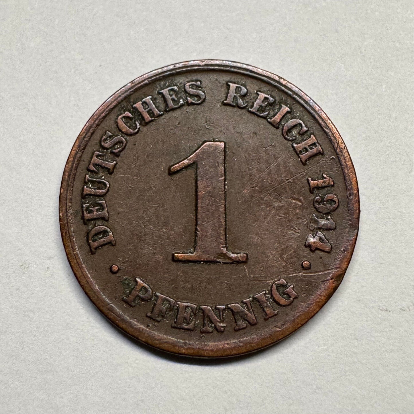 1914 Germany 1 Pfennig - Beautiful Coin - #B-051