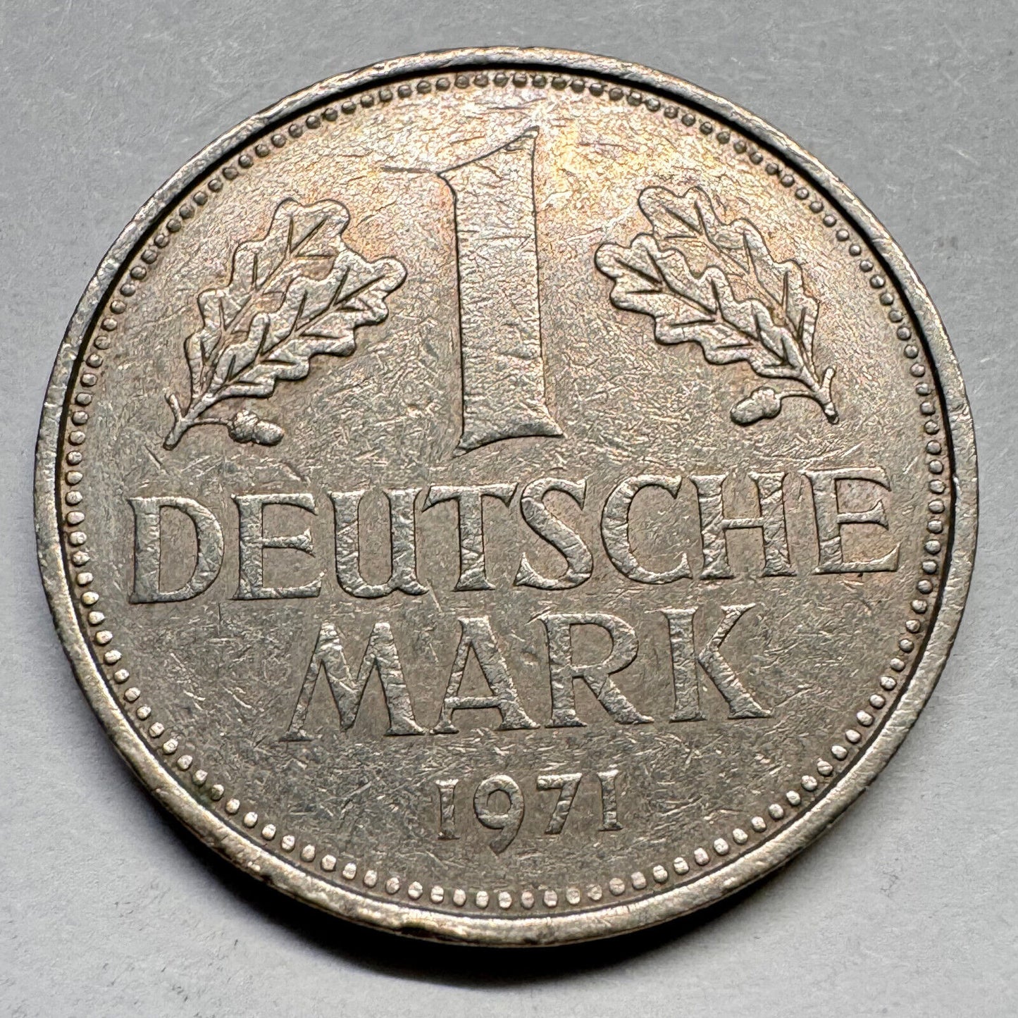 1971 Germany 1 Mark - J - Beautiful Coin - #A-038