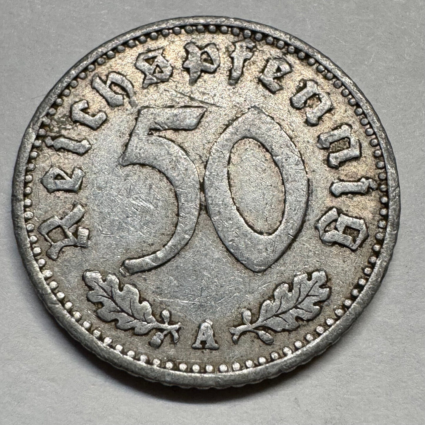 1935 Germany 50 Reichspfennig - A - Beautiful Coin - #A-074