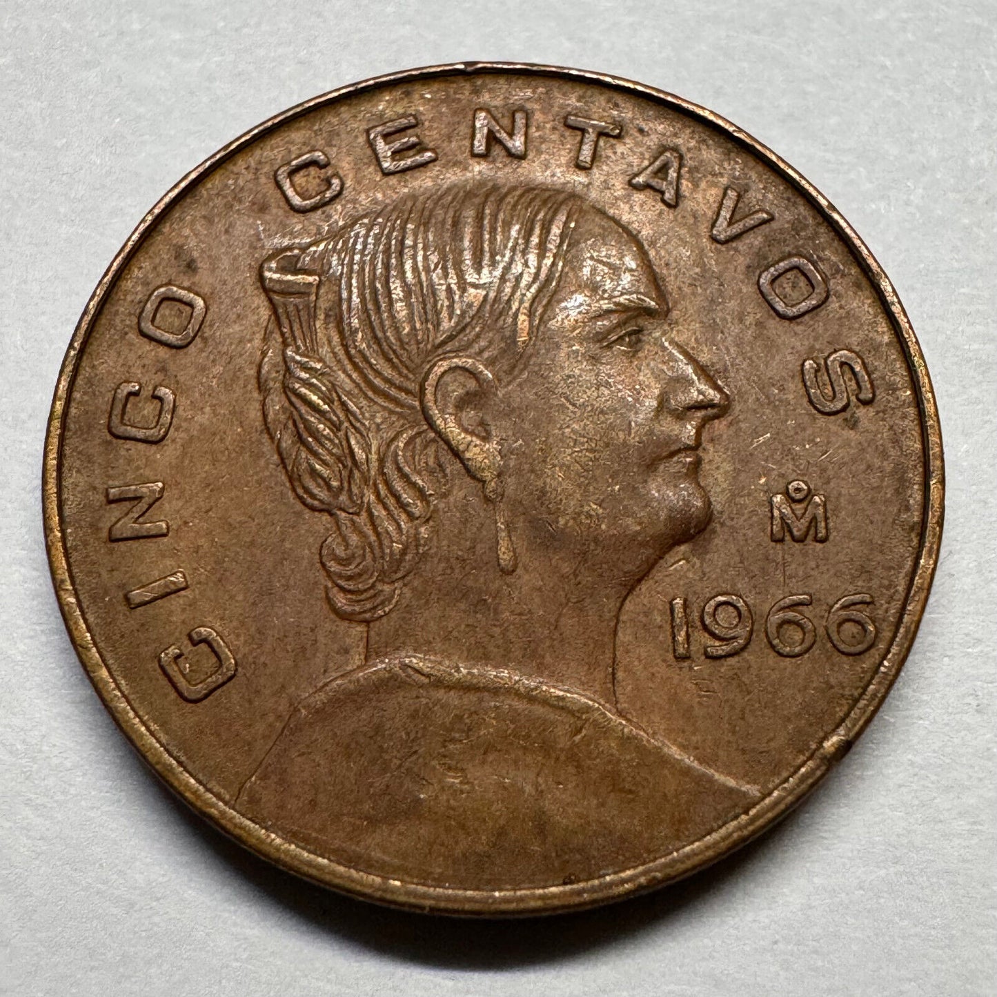1966 Mexico 5 Centavos - Beautiful Coin - #A-040