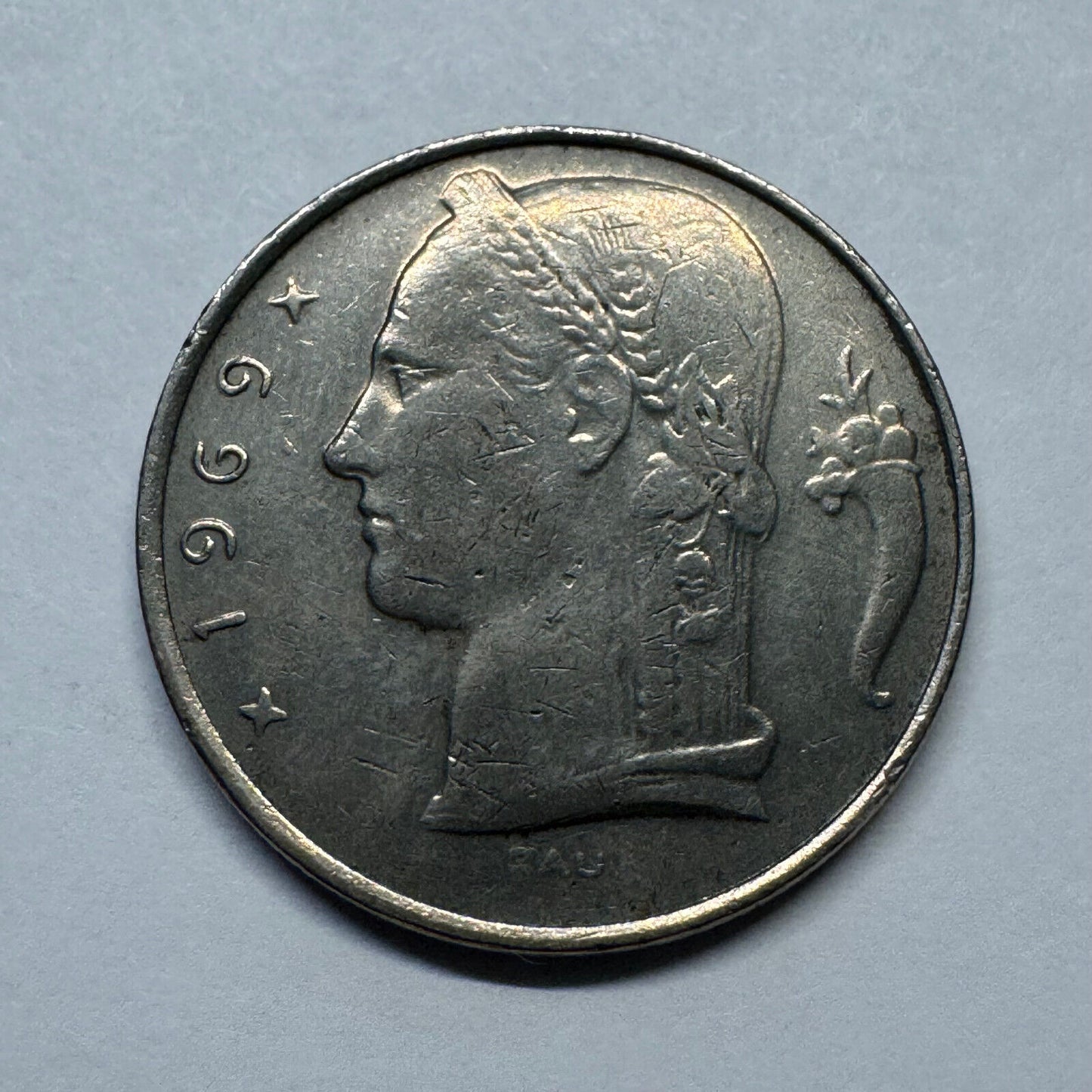 1969 Belgium 5 Franc - Beautiful Coin - #B-025
