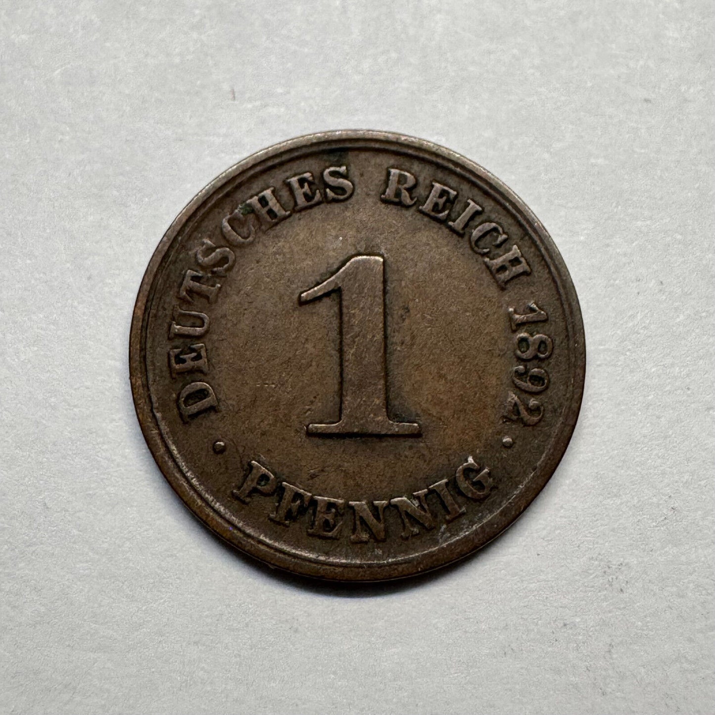1892 Germany 1 Pfennig - Beautiful Coin - #B-014