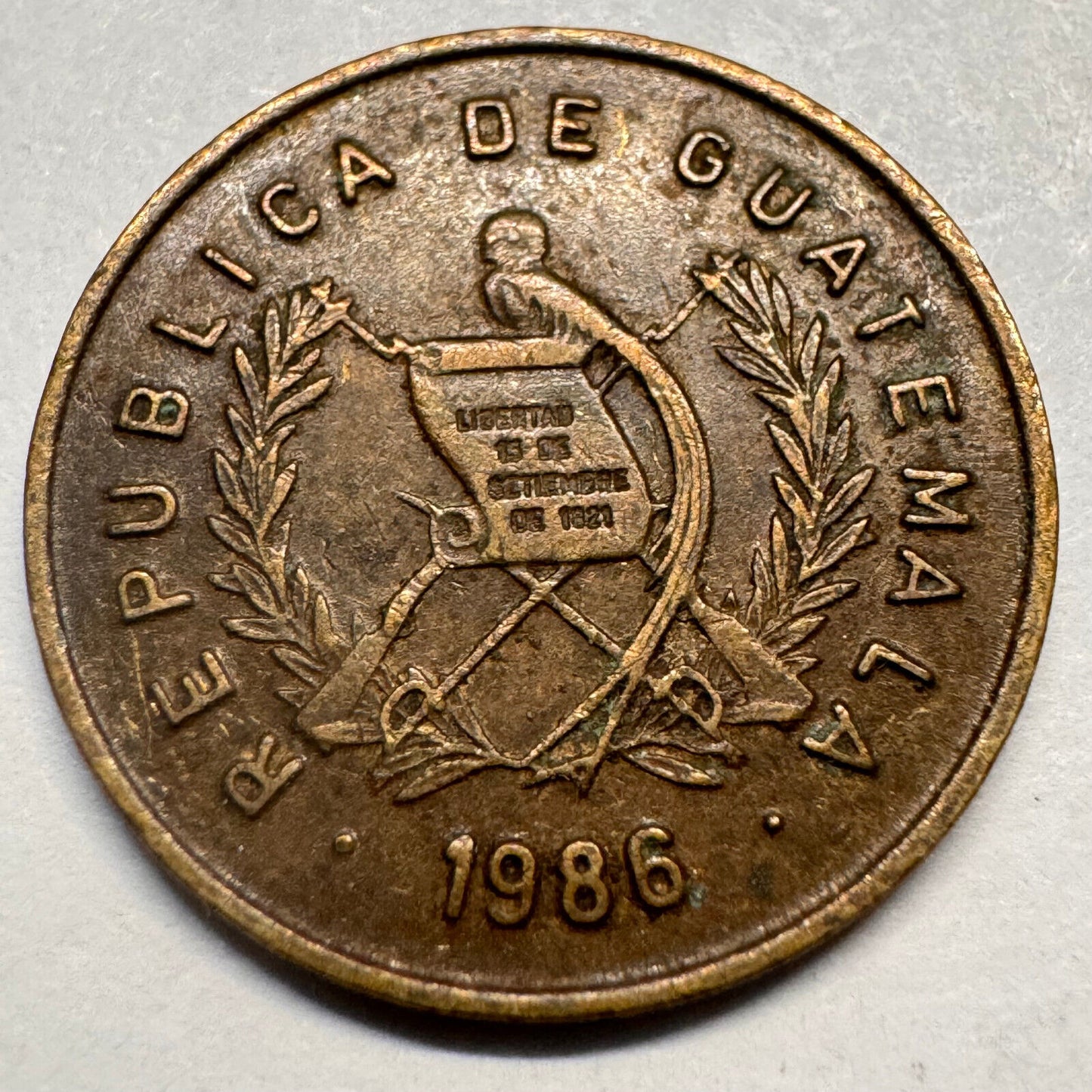 1986 Guatemala 1 Centavo - Beautiful Coin - #A-064