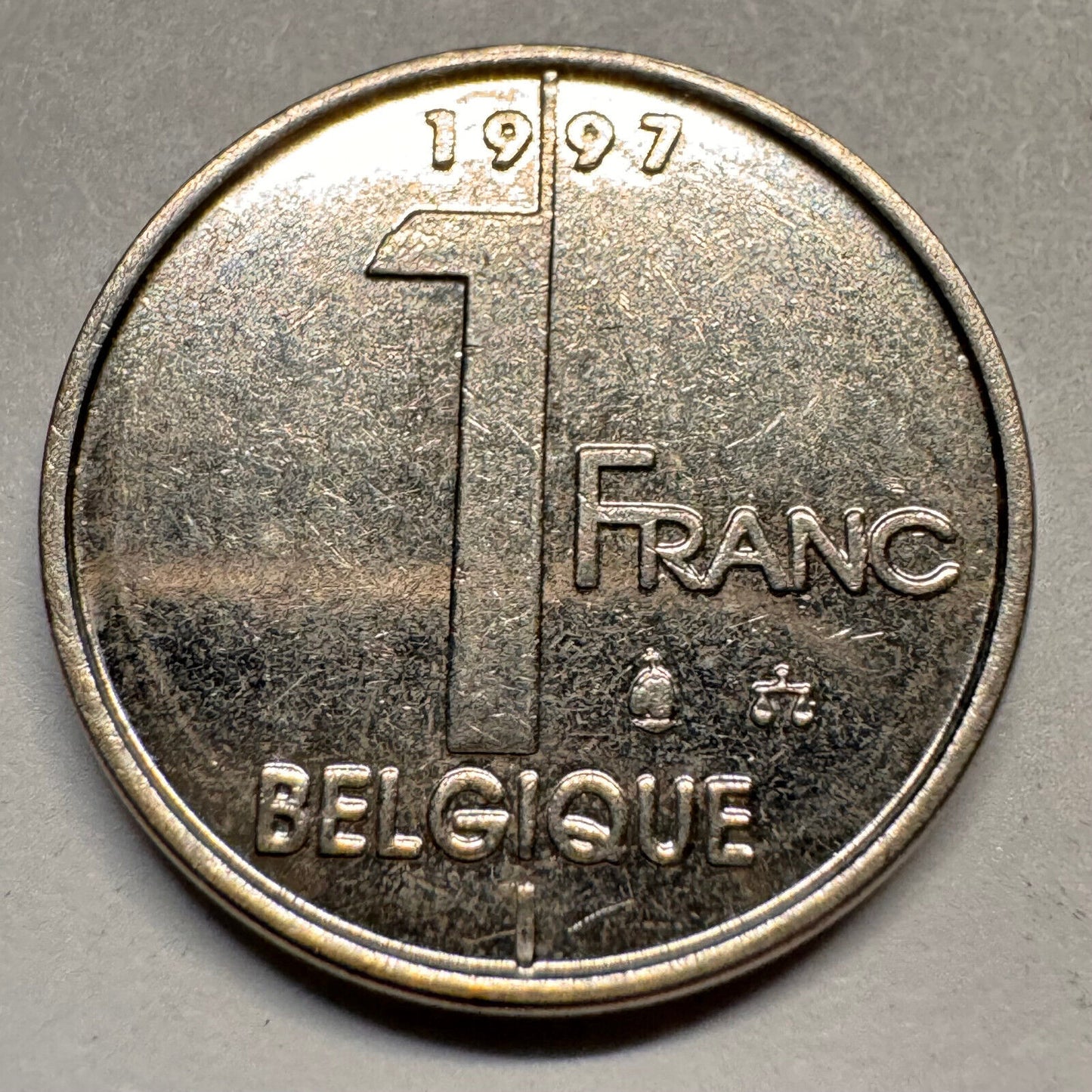 1997 Belgium 1 Franc - Beautiful Coin - #A-044
