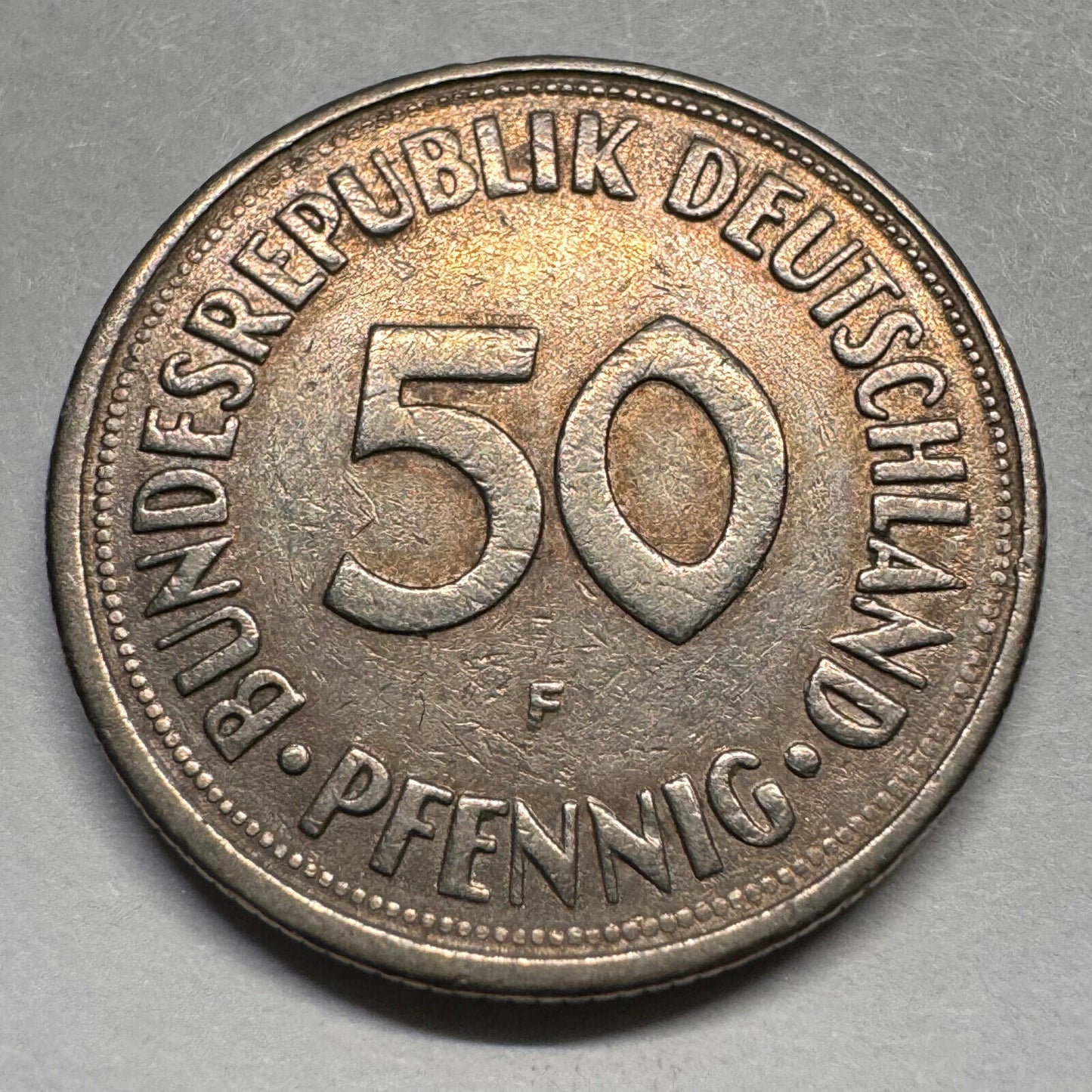 1970 Germany 50 Pfennig - F - Beautiful Coin - #A-051