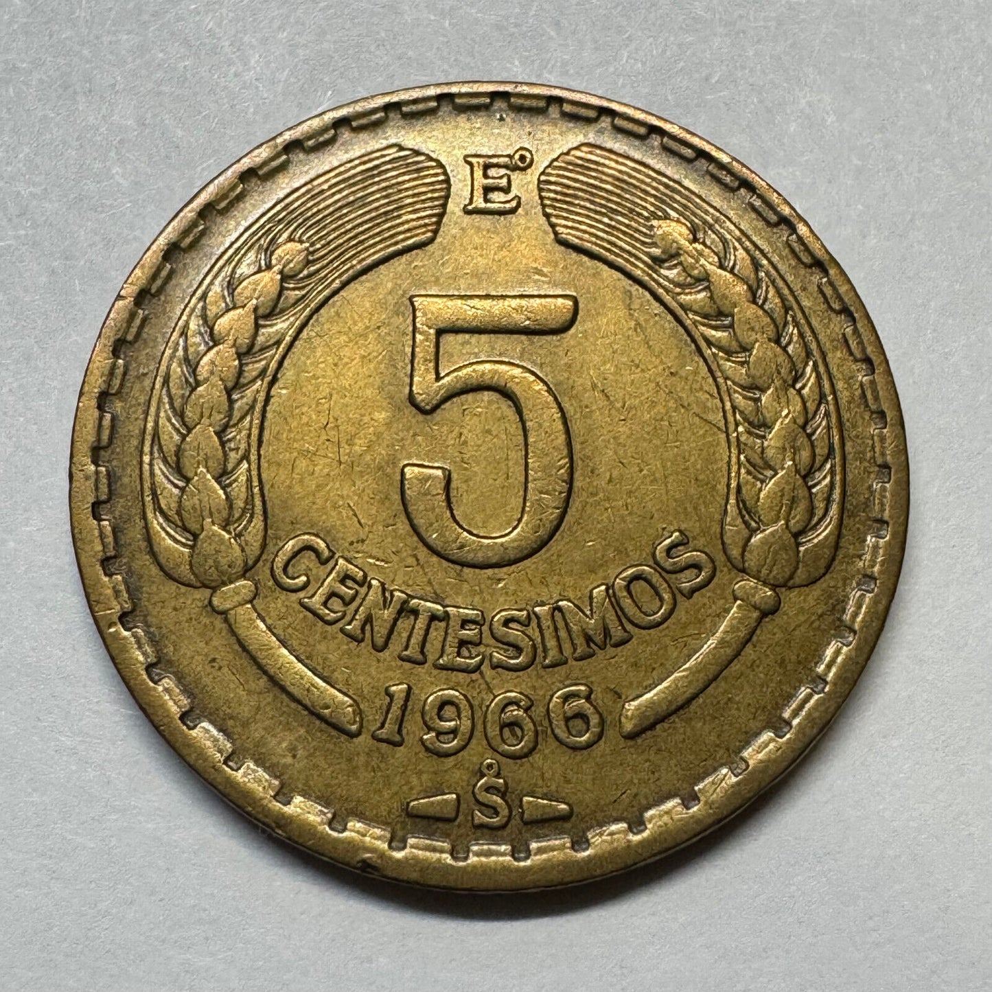 1966 Chile 5 Centesimos - Beautiful Coin - #B-032