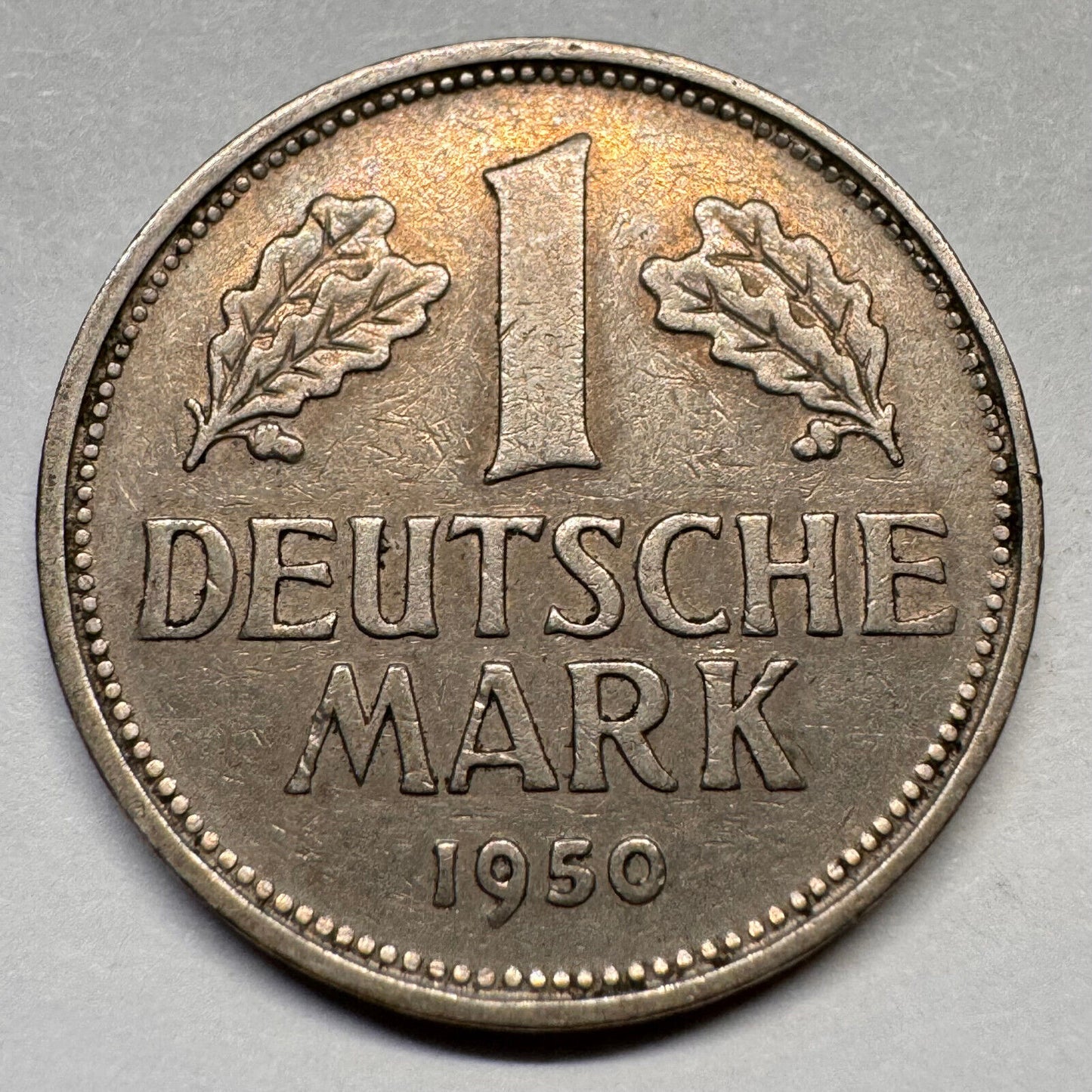 1950 Germany 1 Mark - D - Beautiful Coin - #A-037