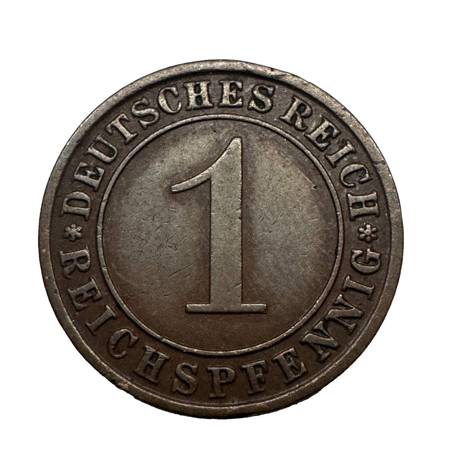 1925 Germany 1 Reichspfennig - Beautiful Coin - Lot #B-046