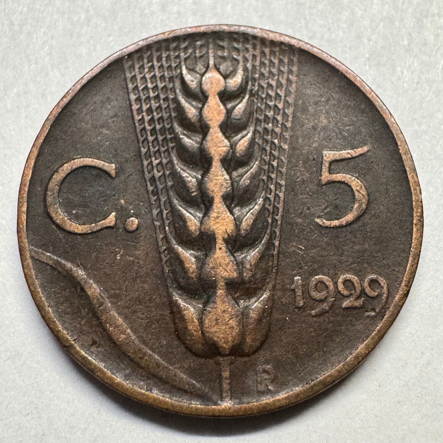 1929 Italy 5 Centesimi - Beautiful Coin - #A-083