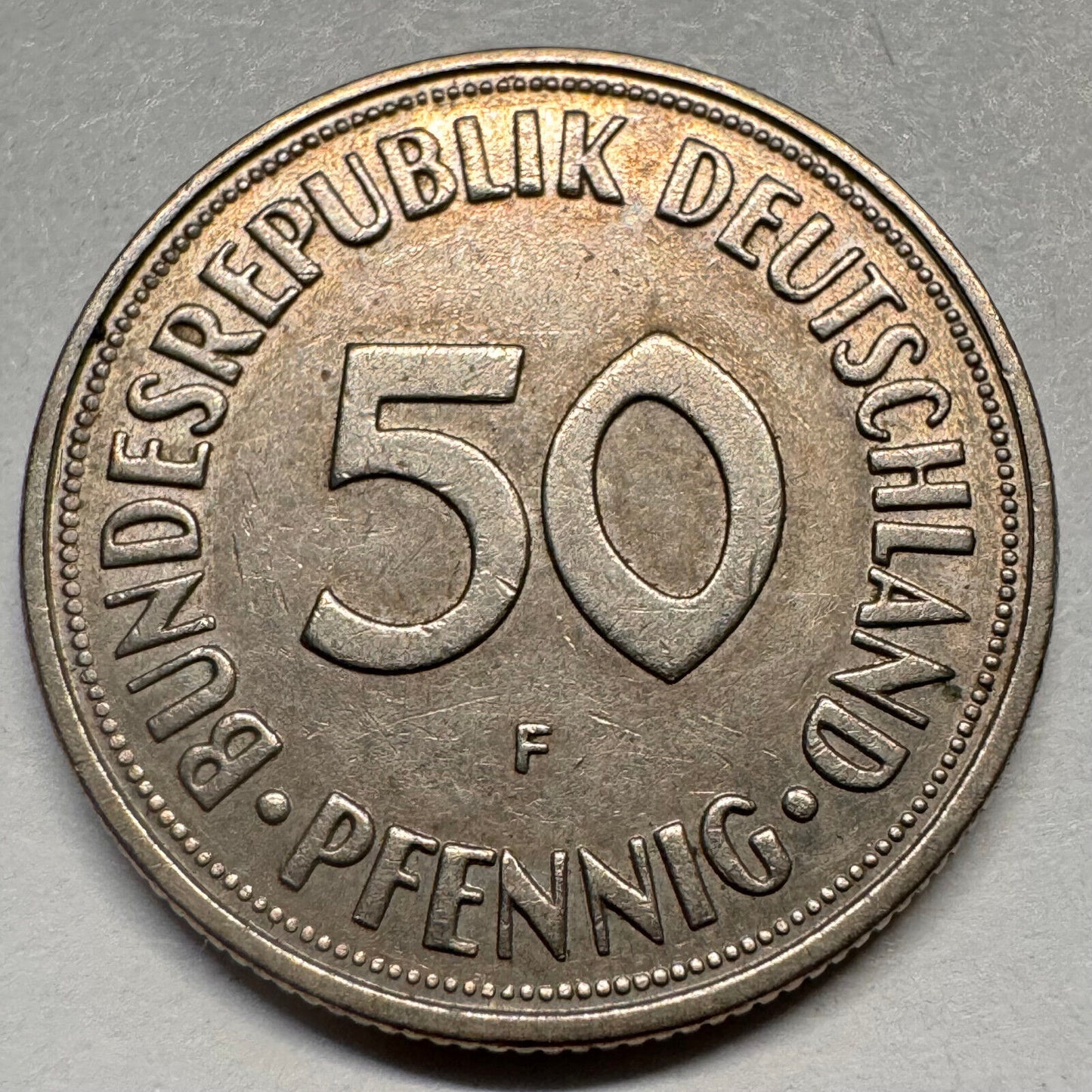 1950 Germany 50 Pfennig - F - Beautiful Coin - #A-065