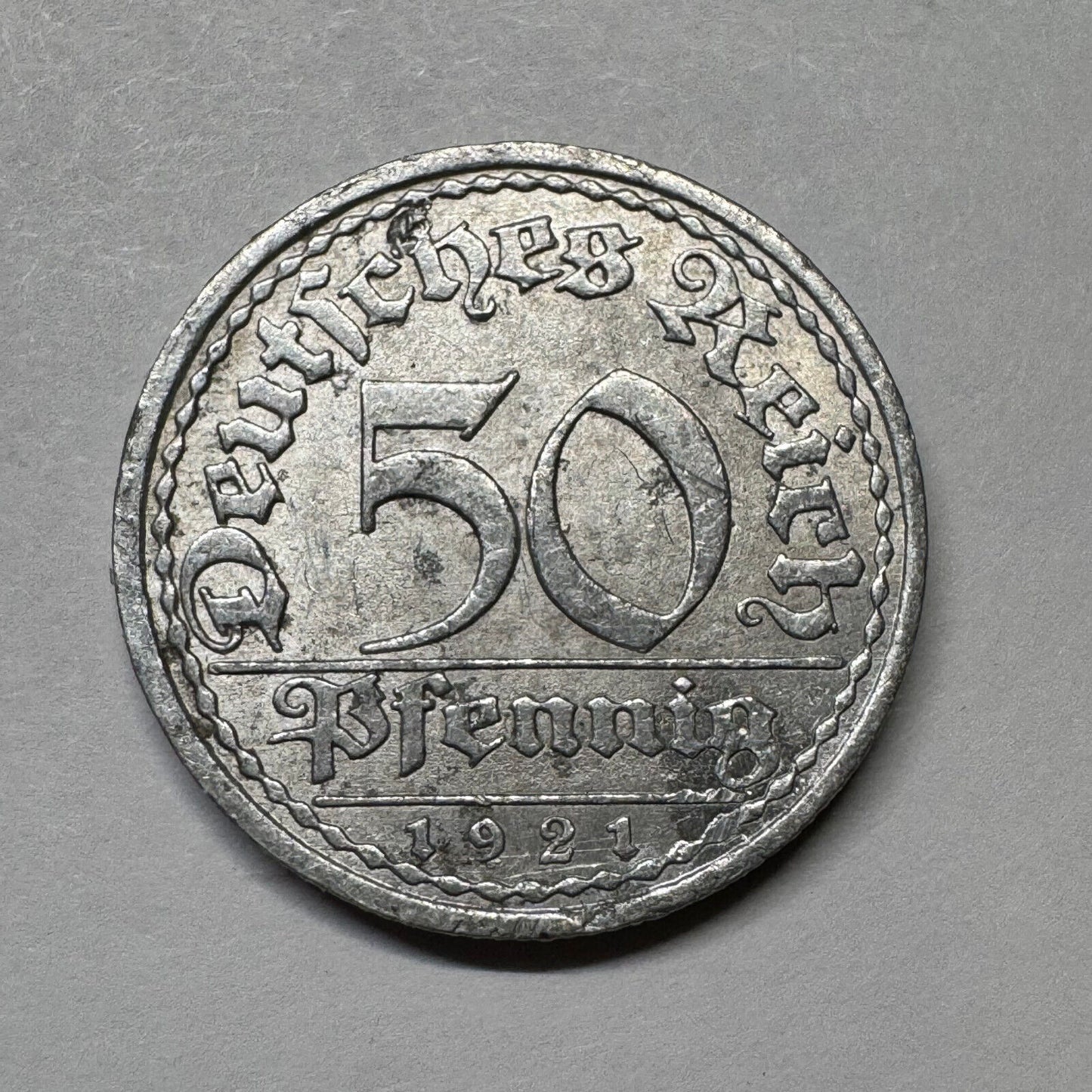 1921 Germany 50 Pfennig - Beautiful Coin - #A-100