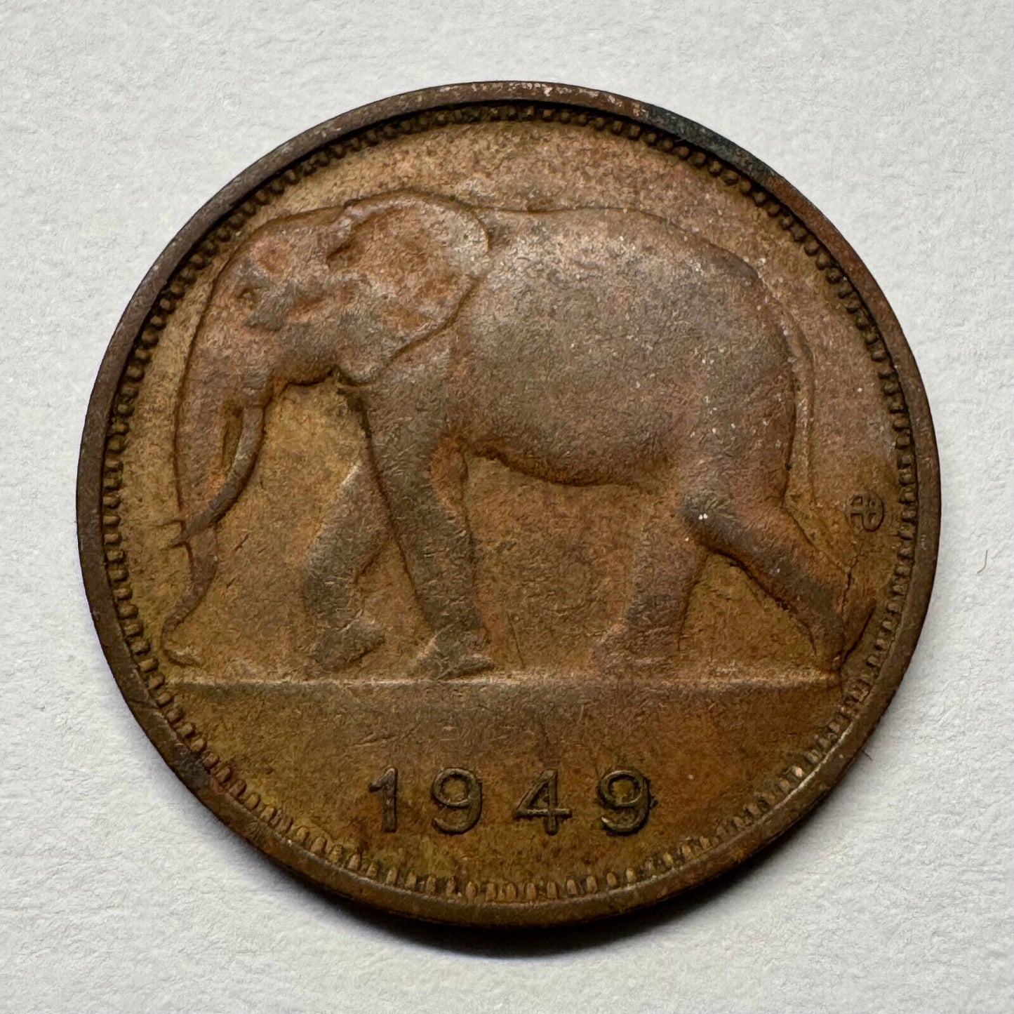 1949 Belgian Congo 1 Franc - Beautiful Coin - #B-043