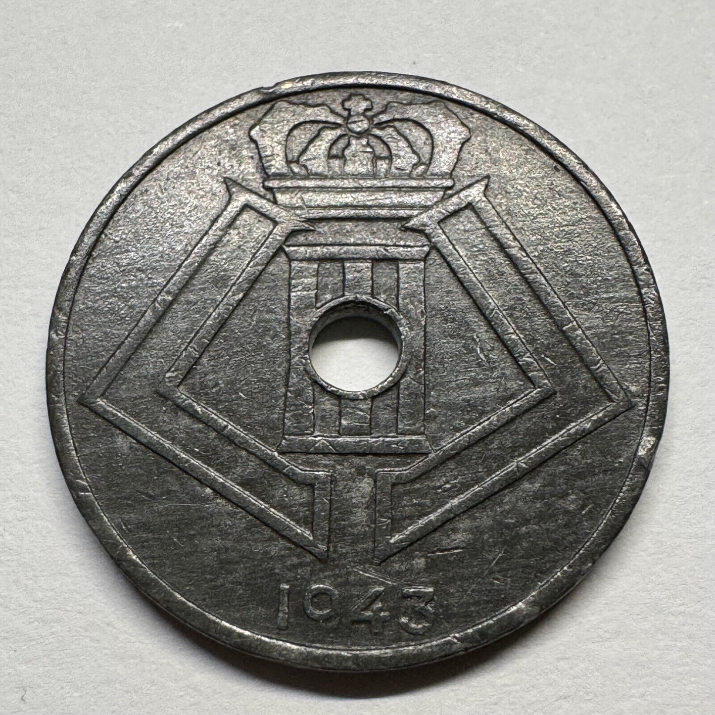 1943 Belgium 25 Centimes - Beautiful Coin - #B-058