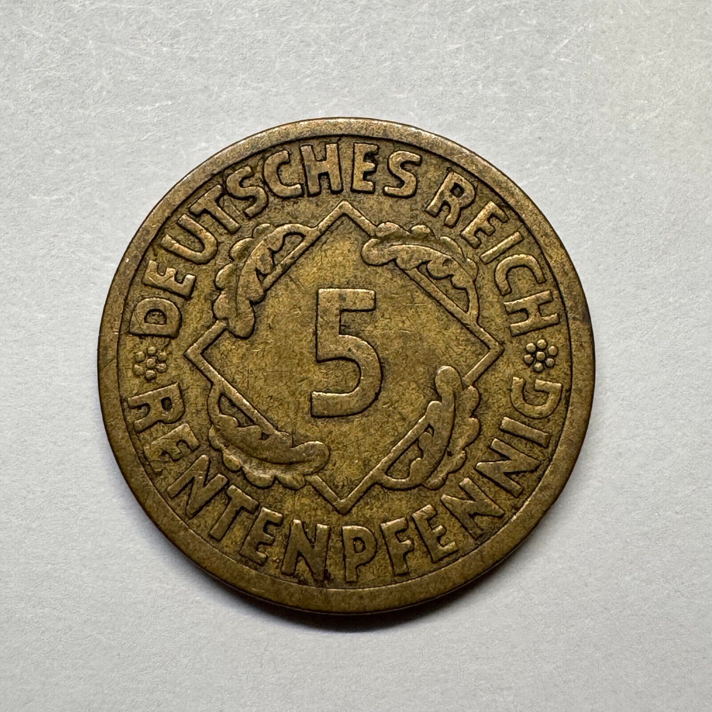 1924 Germany 5 Rentenpfennig - Beautiful Coin - #B-019