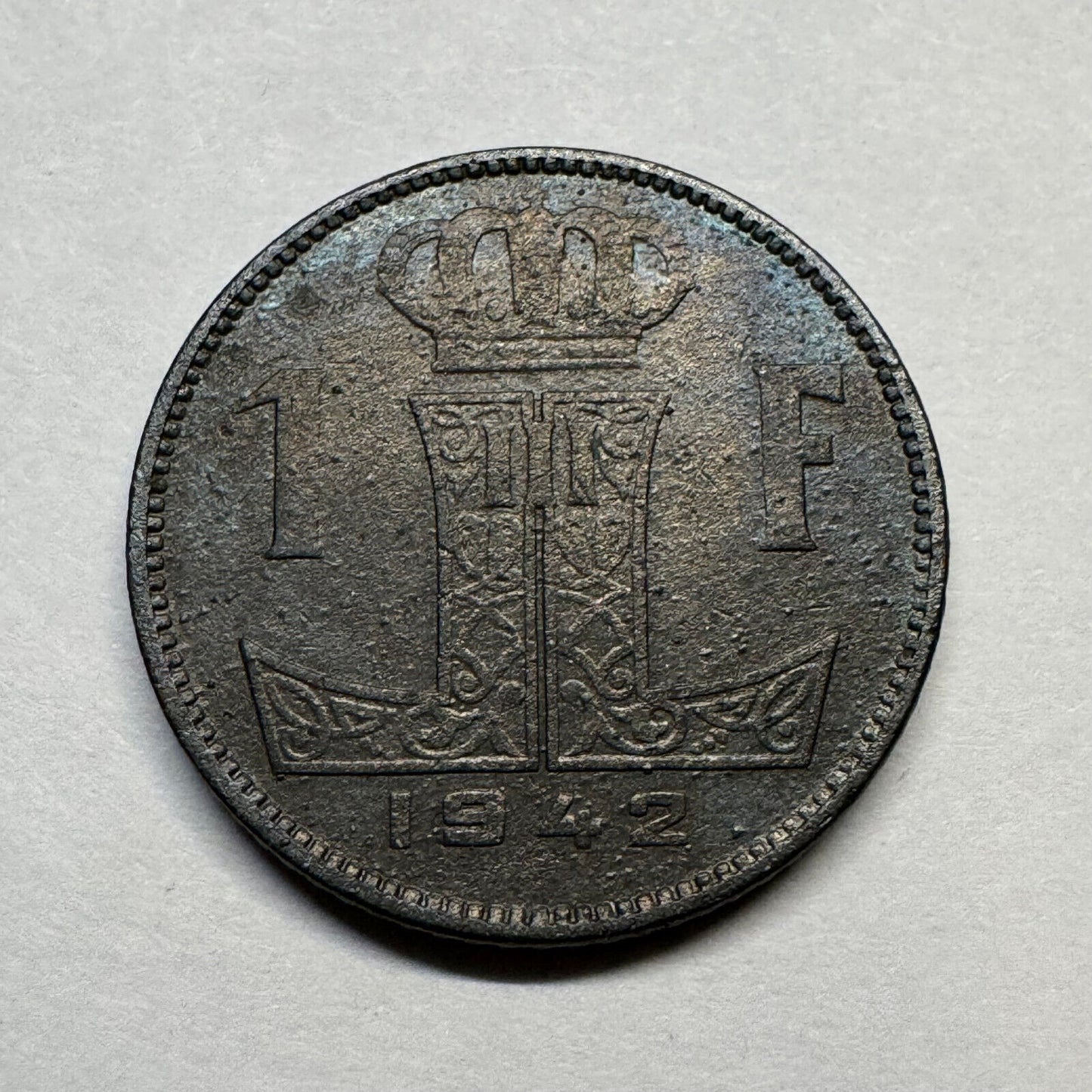 1942 Belgium 1 Franc - Beautiful Coin - #B-028