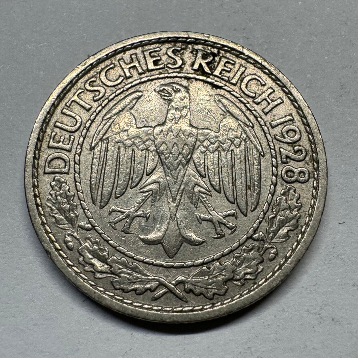 1928 Germany 50 Reichspfennig - Beautiful Coin - #A-011
