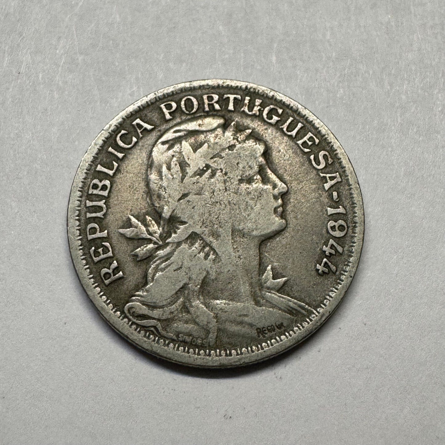 1944 Portugal 50 Centavos - Beautiful Coin - #B-004