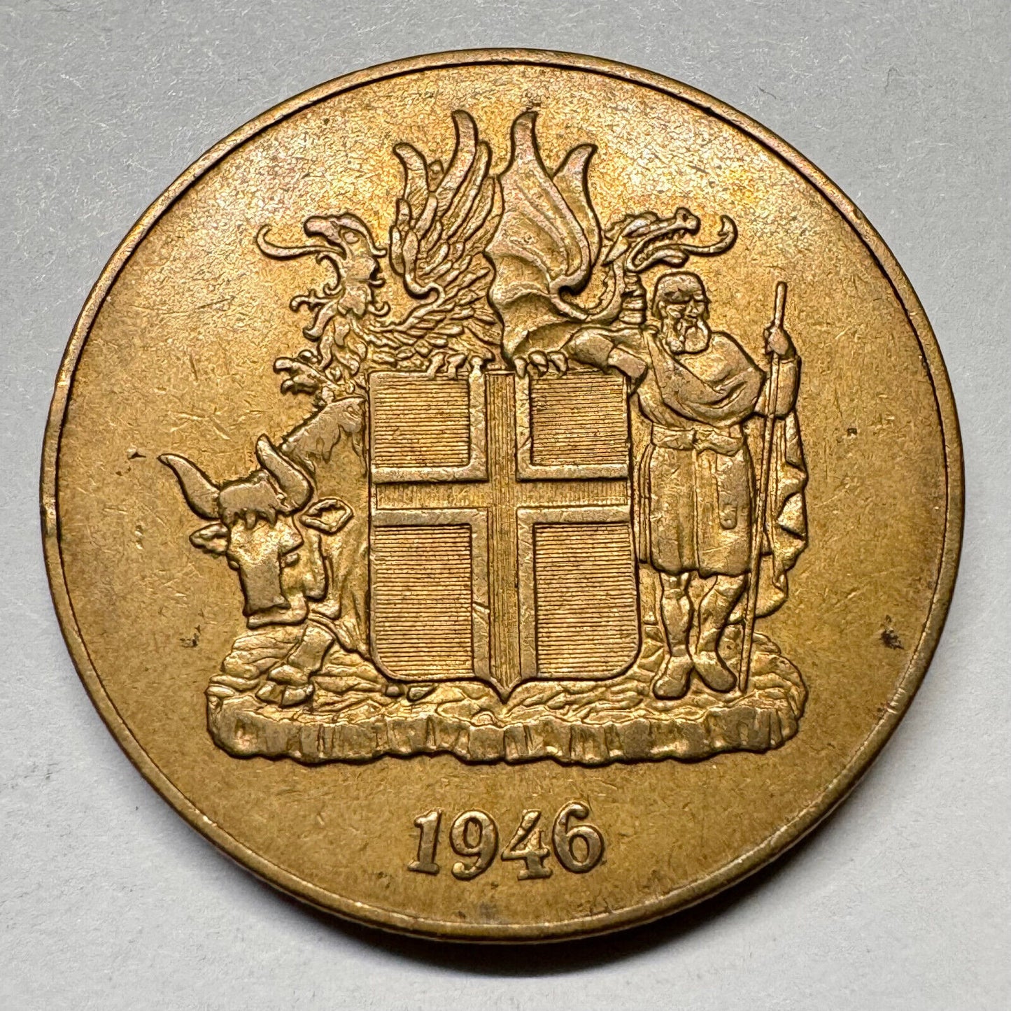 1946 Iceland 2 Kronur - Beautiful Coin - #A-018