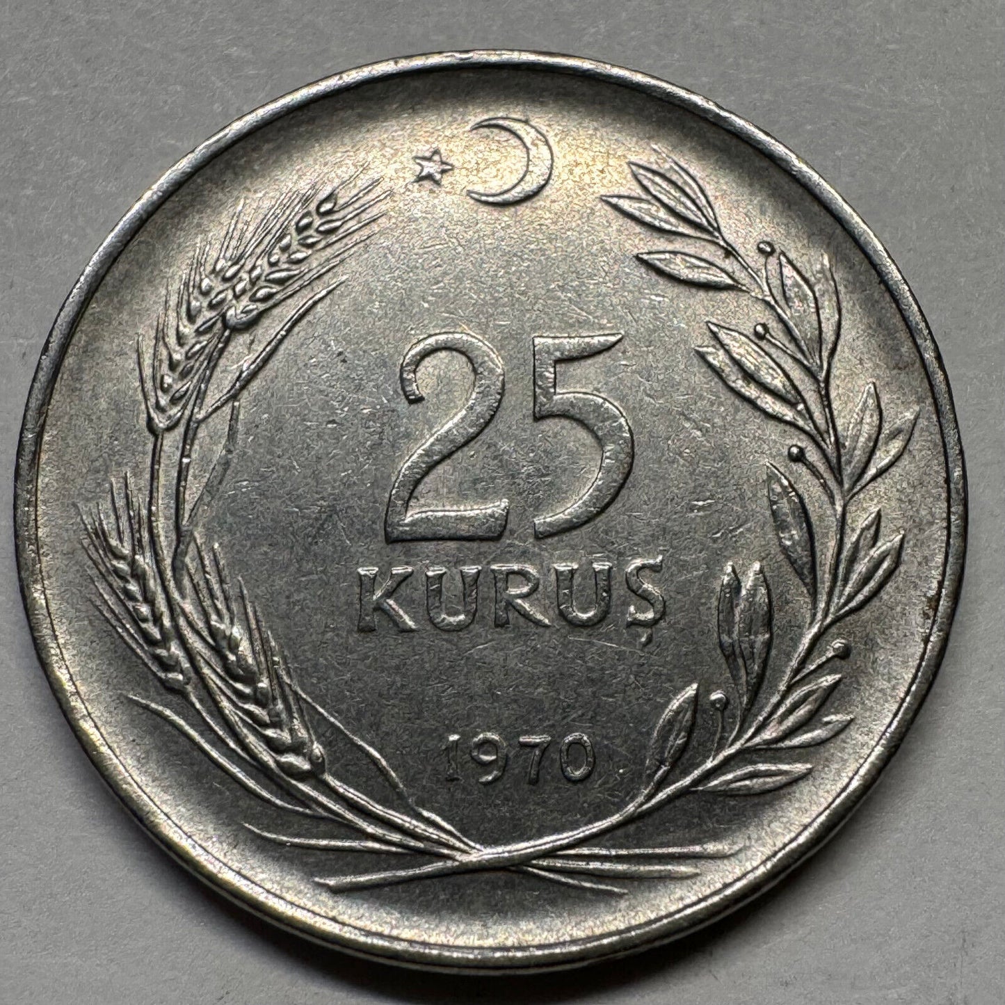 1970 Turkey 25 Kurus - Beautiful Coin - #A-092