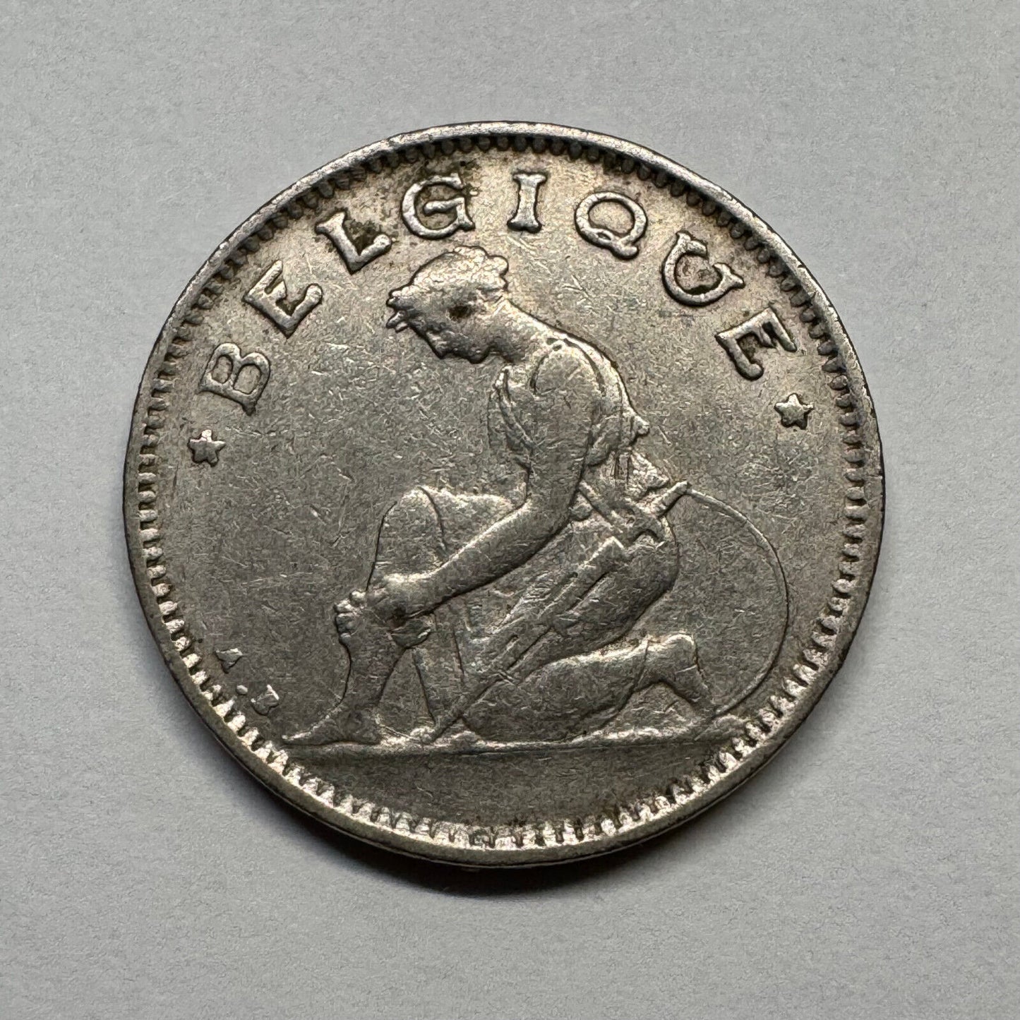 1927 Belgium 50 Centimes - Beautiful Coin - #B-055