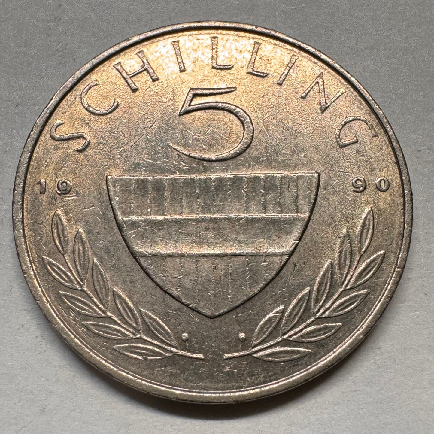 1990 Austria 5 Schilling - Beautiful Coin - #A-063