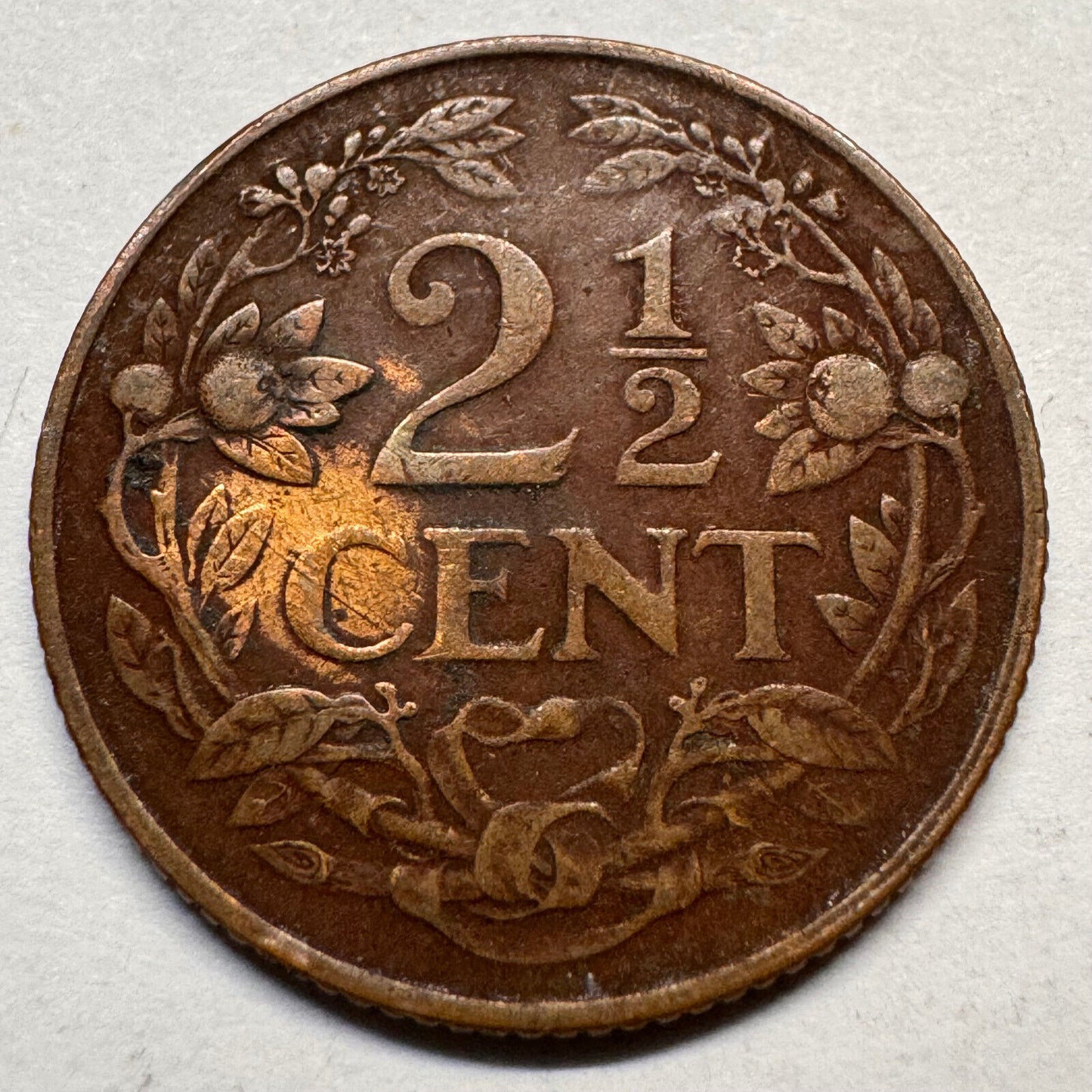 1947 Curacao 2 1/2 Cents - Beautiful Coin - #A-040