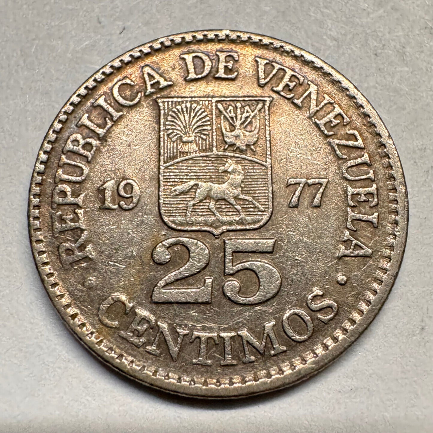1977 Venezuela 25 Centimos - Beautiful Coin - #A-025