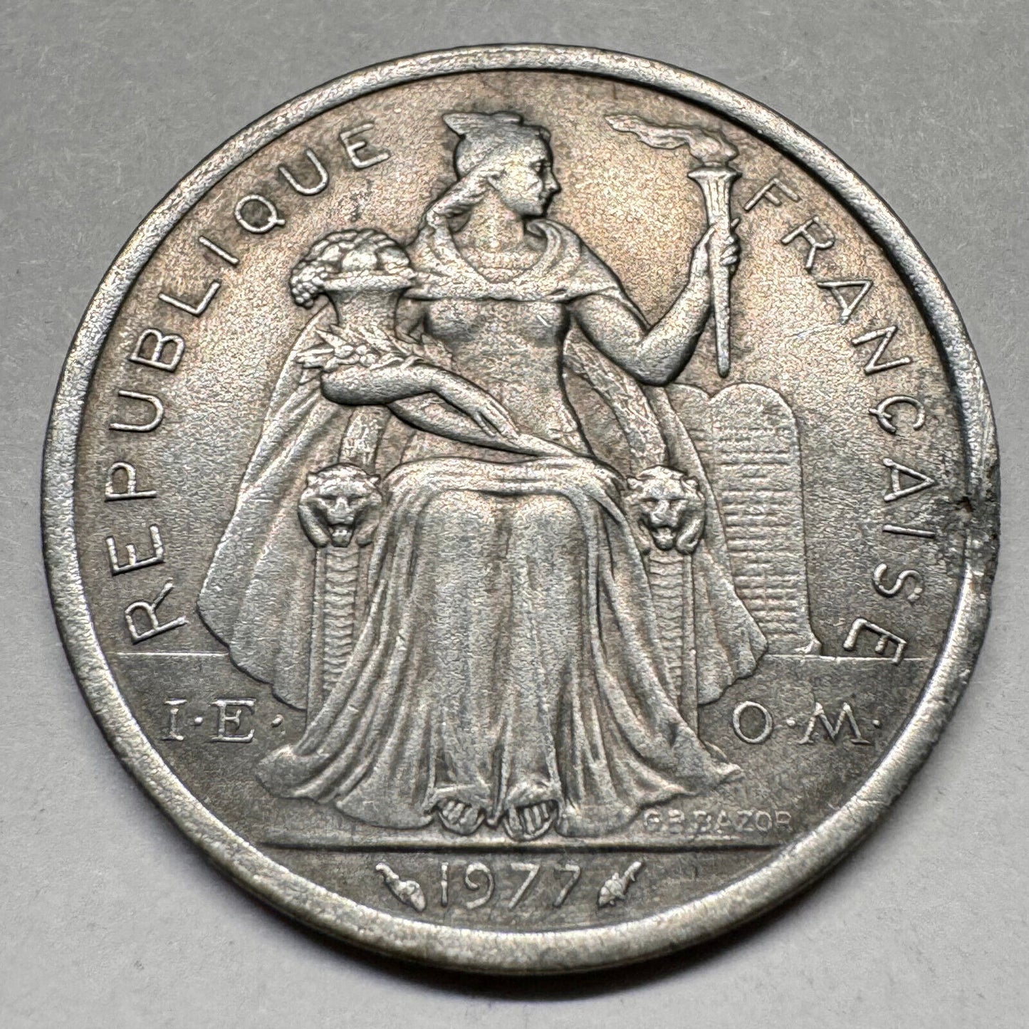 1977 French Polynesia 2 Francs - Beautiful Coin - #A-031