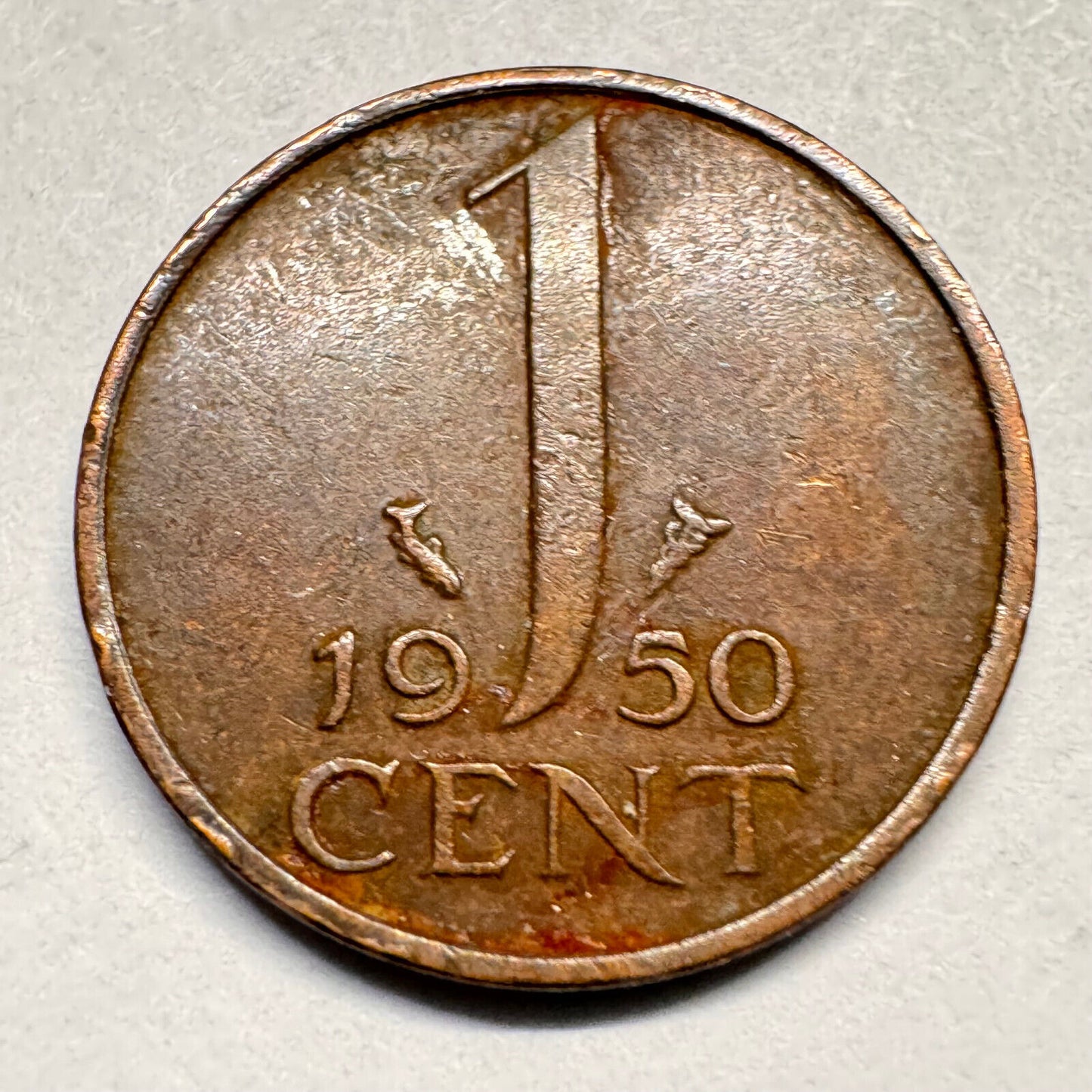 1950 Netherlands 1 Cent - Beautiful Coin - #A-025
