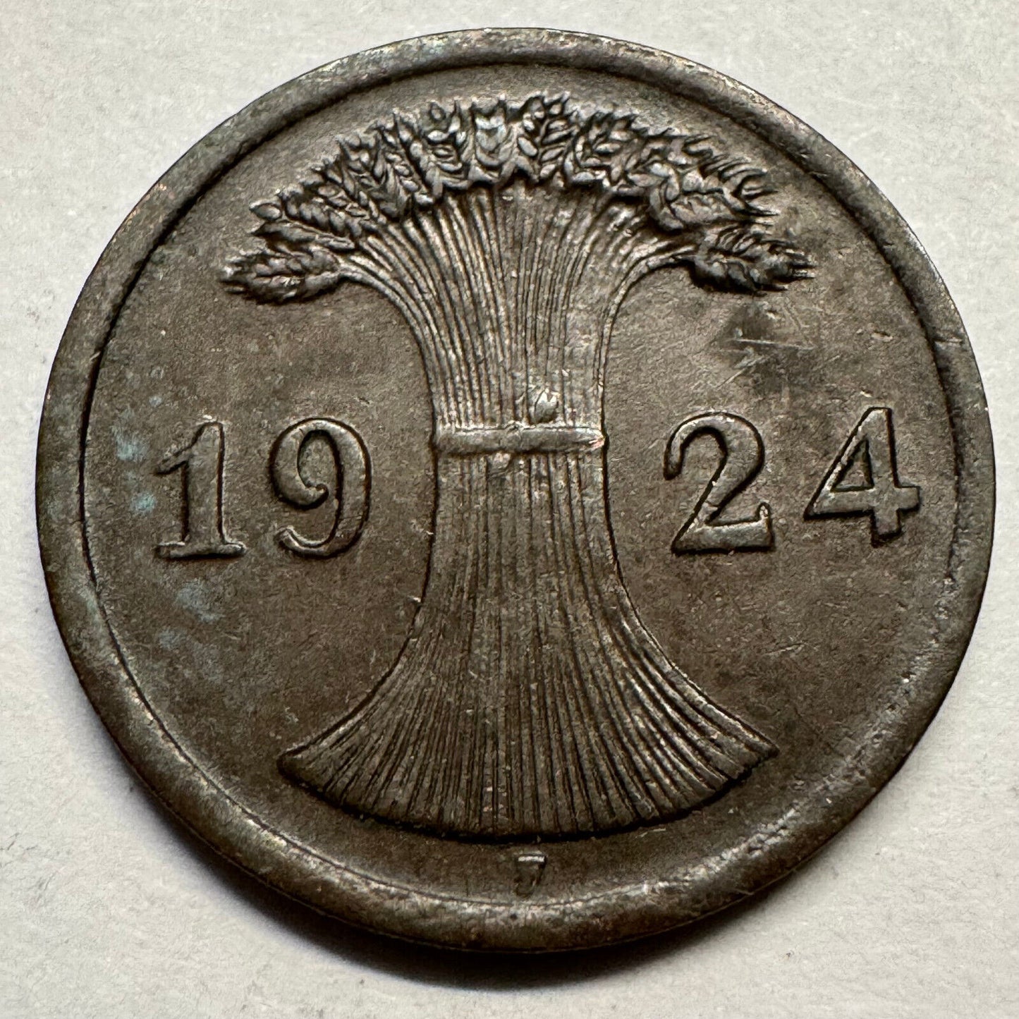 1924 Germany 2 Reichspfennig - Beautiful Coin - #A-084