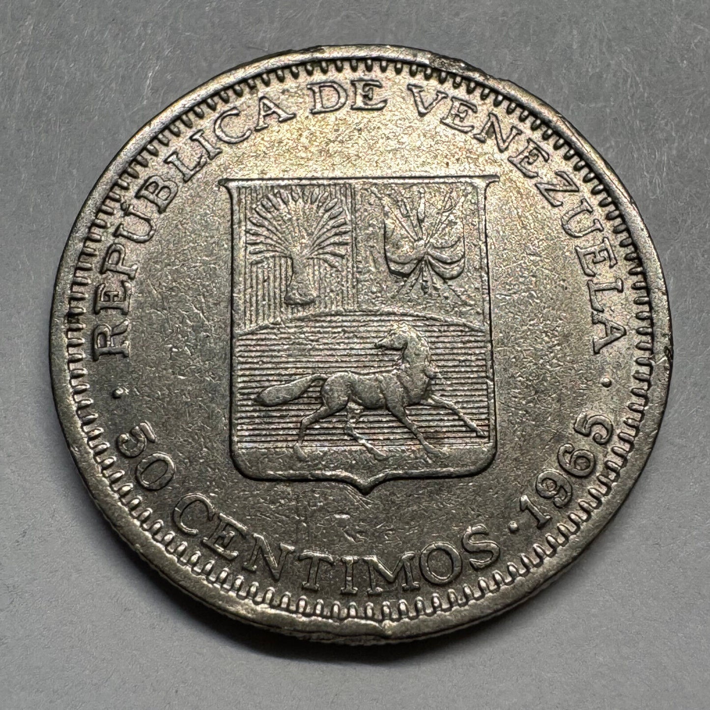 1965 Venezuela 50 Centimos - Beautiful Coin - #A-069