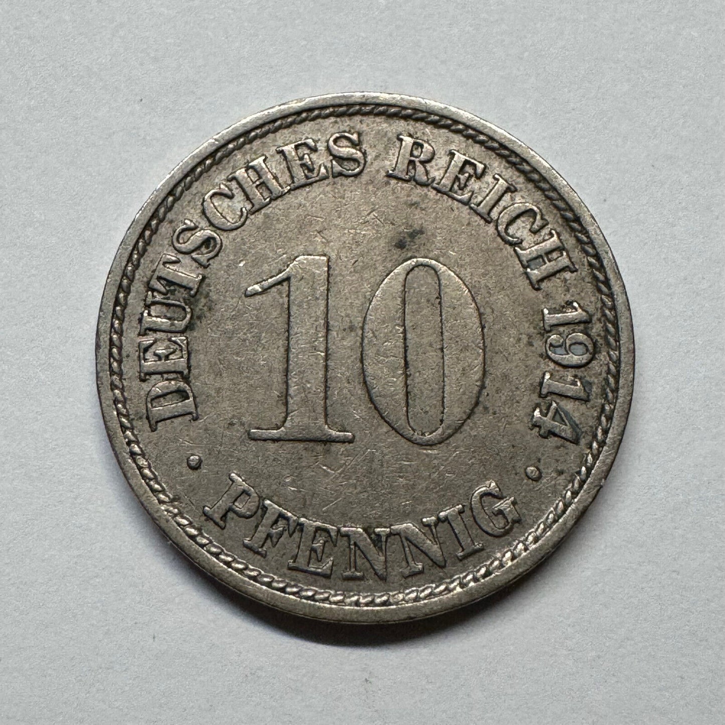 1914 Germany 10 Pfennig - Beautiful Coin - #B-052