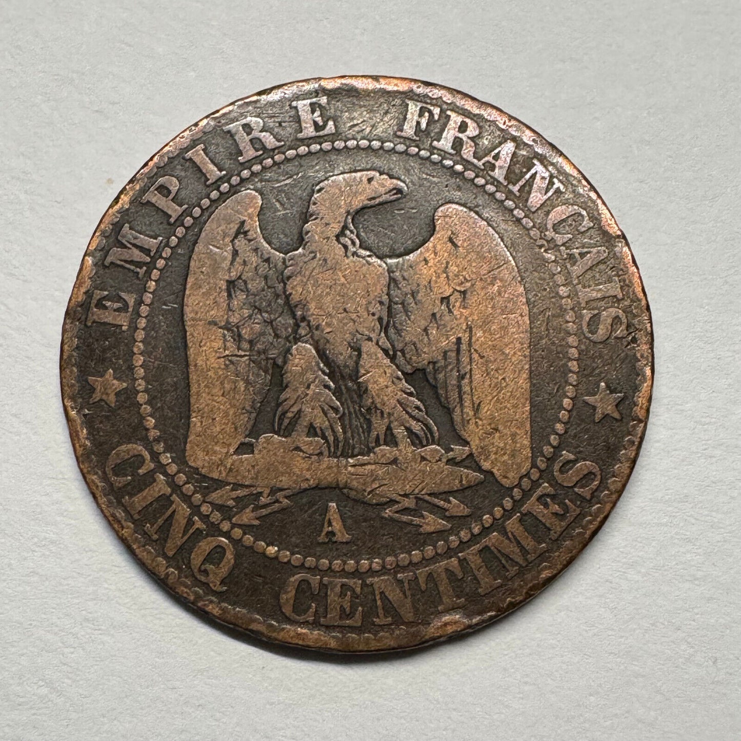 1854 France 5 Centimes - Beautiful Coin - Lot #B-044