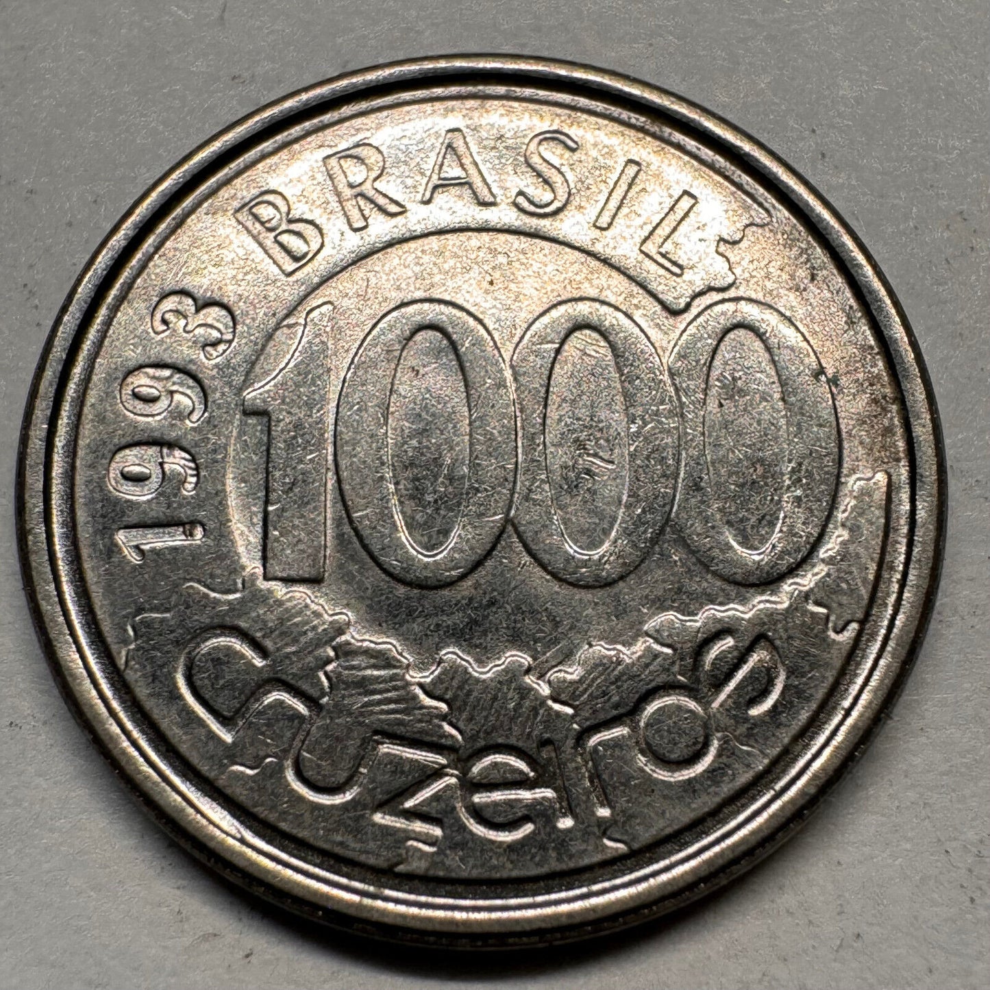 1993 Brazil 1000 Cruzeiros - Beautiful Coin - #A-050