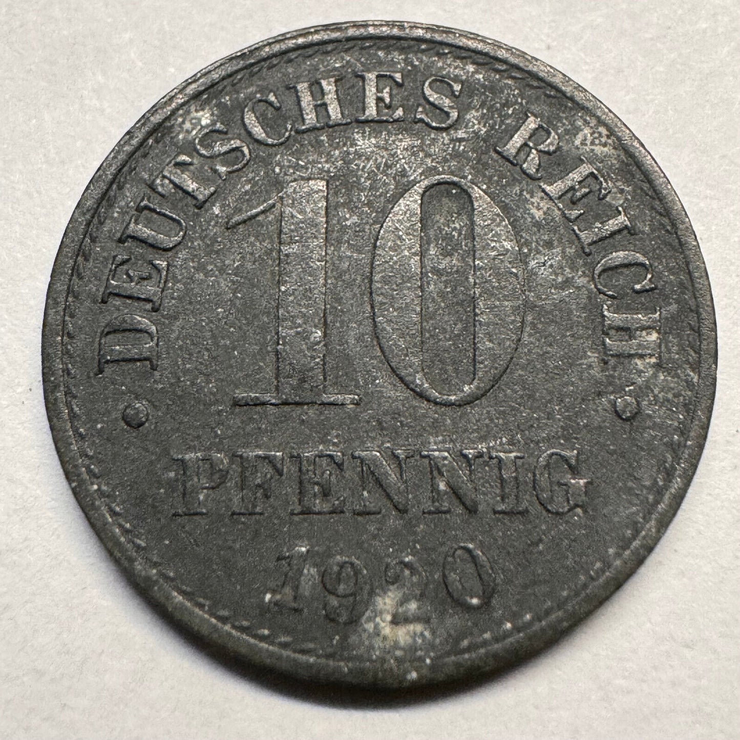 1920 Germany 10 Pfennig - Beautiful Coin - #A-059