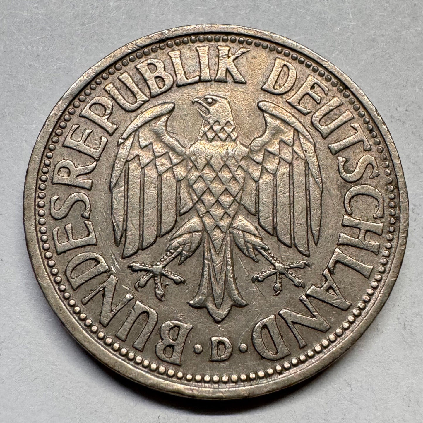 1950 Germany 1 Mark - D - Beautiful Coin - #A-028